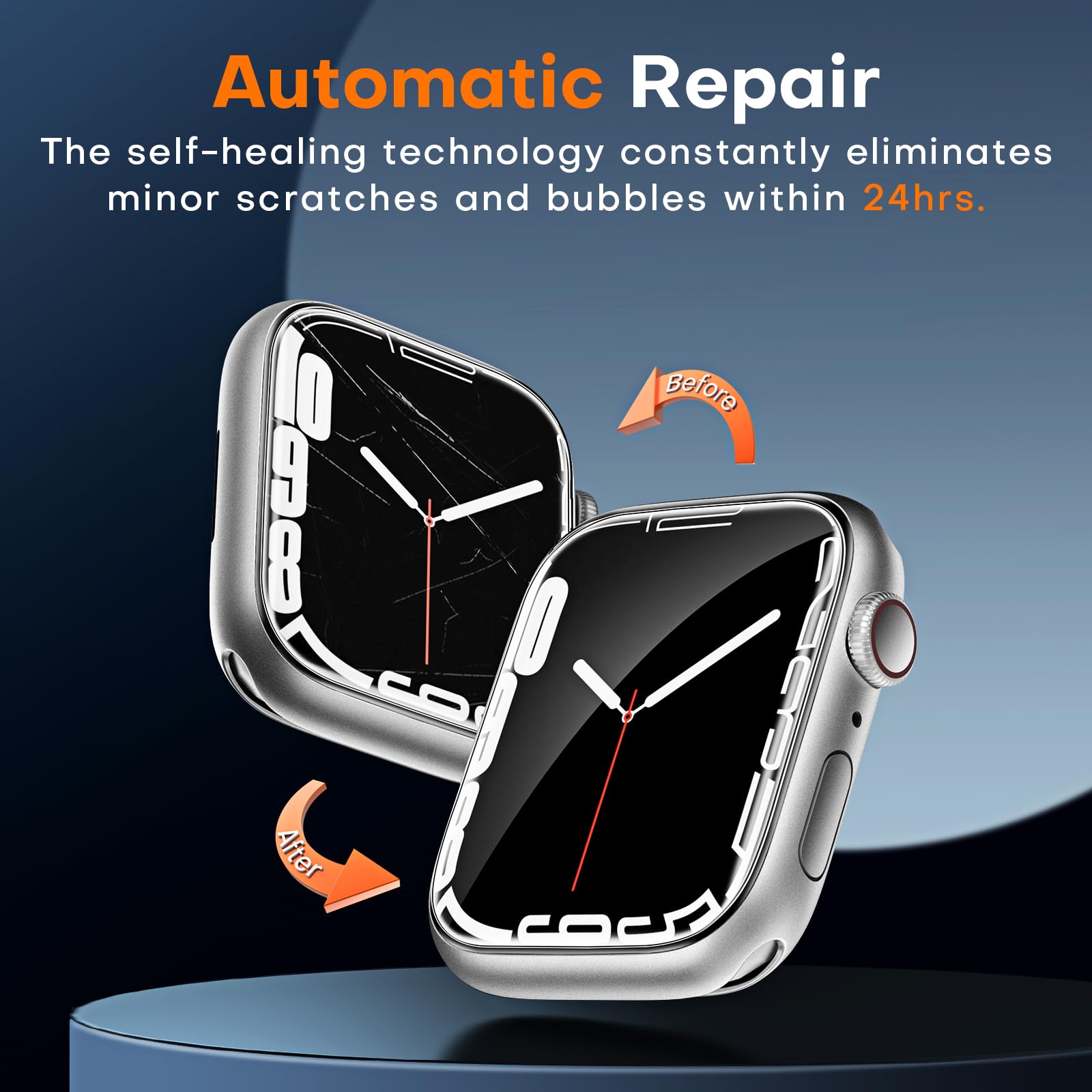 Tocol 6 Pack Screen Protector For Apple Watch Series 9/8/7 41Mm Flexible Tpu Film Clear Hd Soft Bubble Free Self Healing Iwatch