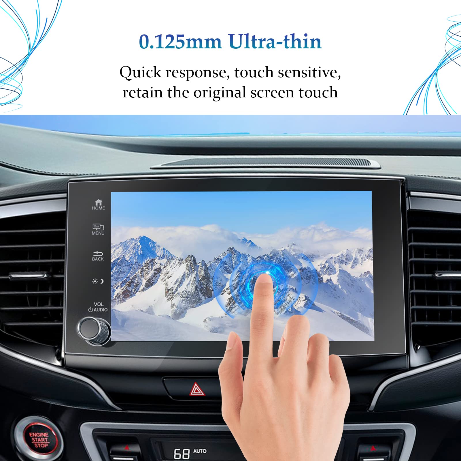 Sktu For 2022 2023 Honda Ridgeline Screen Protector 8 Inch For 2021 2023 Ridgeline Sport/Rtl/Rtl E/Black Edition Honda Ridgeline 2023 Accessories