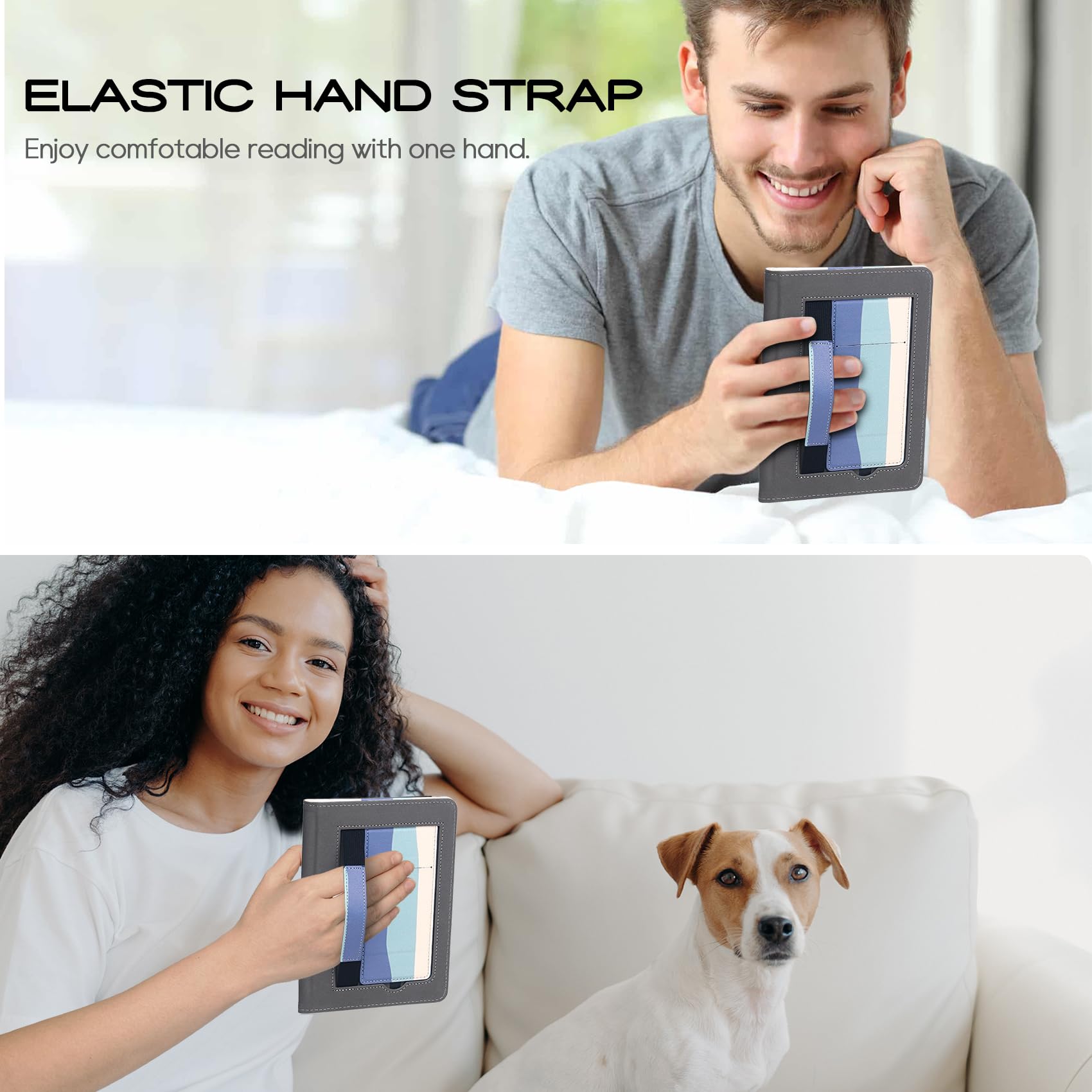 Scsvpn Stand Case For Kindle Paperwhite 11Th Generation 2021 Release & Kindle Paperwhite Signature Edition 6.8 Inch, Slim Pu Lea