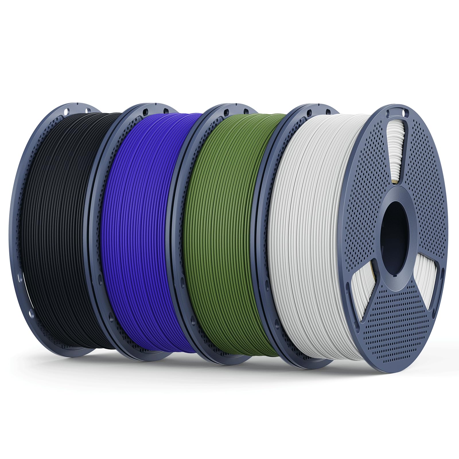 Matte PLA Filament 1.75mm, 4kg(8.8lbs) SUNLU 3D Printer Filament, Matte Surface Texture, No Clogging, Less Brittle, Black+White+