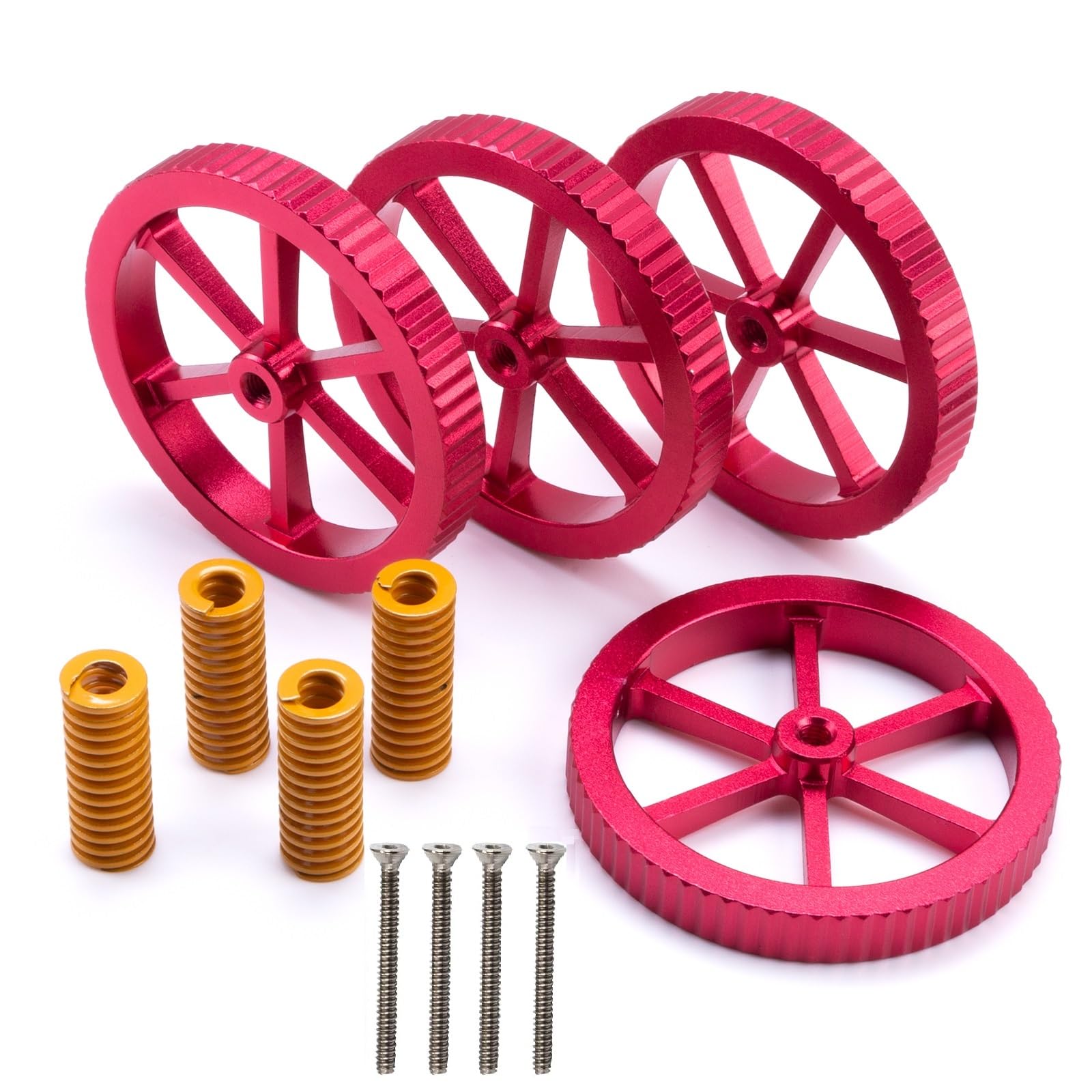 Hictop Upgraded Metal Leveling Knobs With Hot Bed Springs For Ender 3/3 Pro/3 V2 Ender 5/5 Plus/Pro Cr 10 Cr10S/10S Pro Cr 20 An