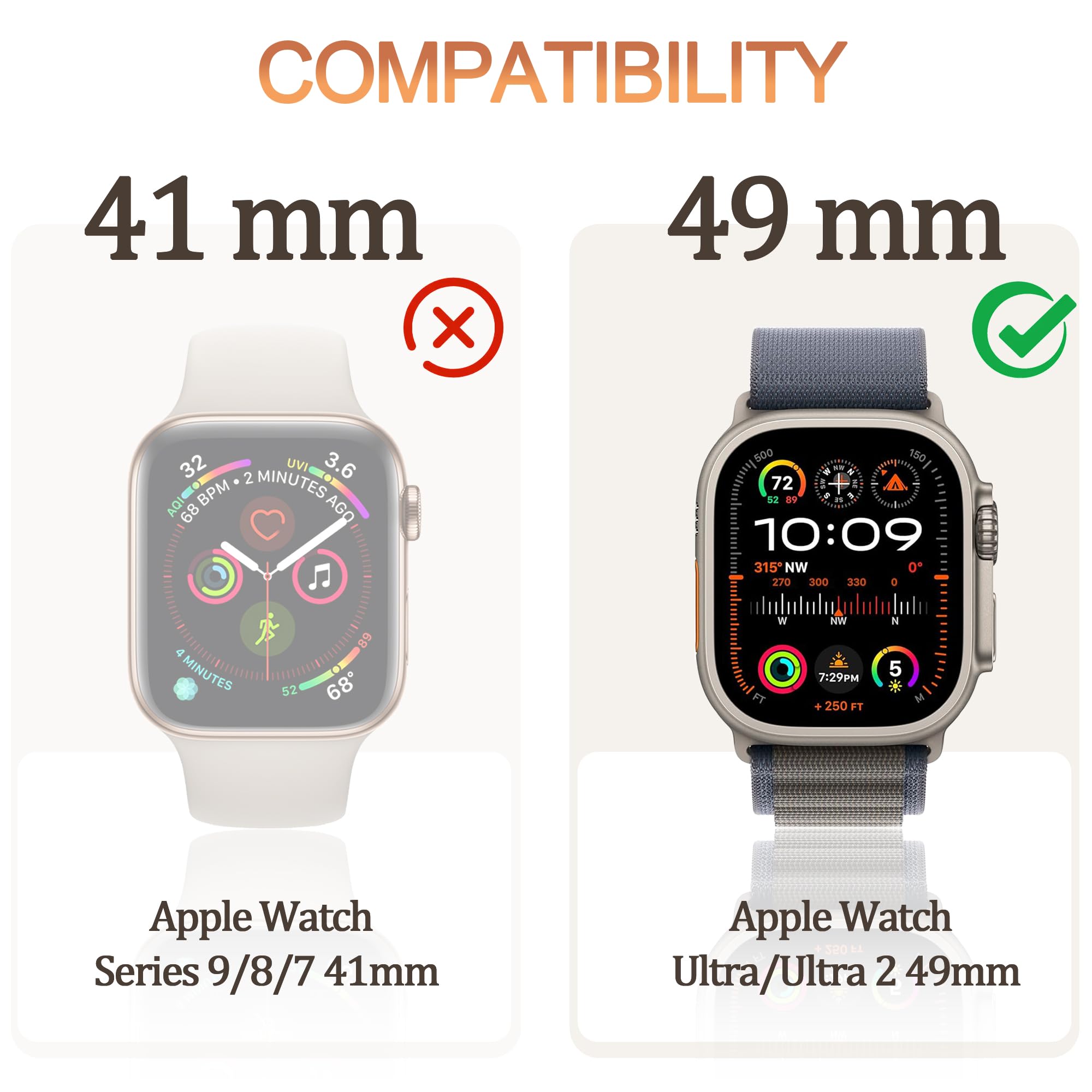 Tsogia Bumper Case For Apple Watch Ultra With Built-In Screen Protector, [2 Pack] Hard Pc Case Compatible With 49Mm Apple Watch,