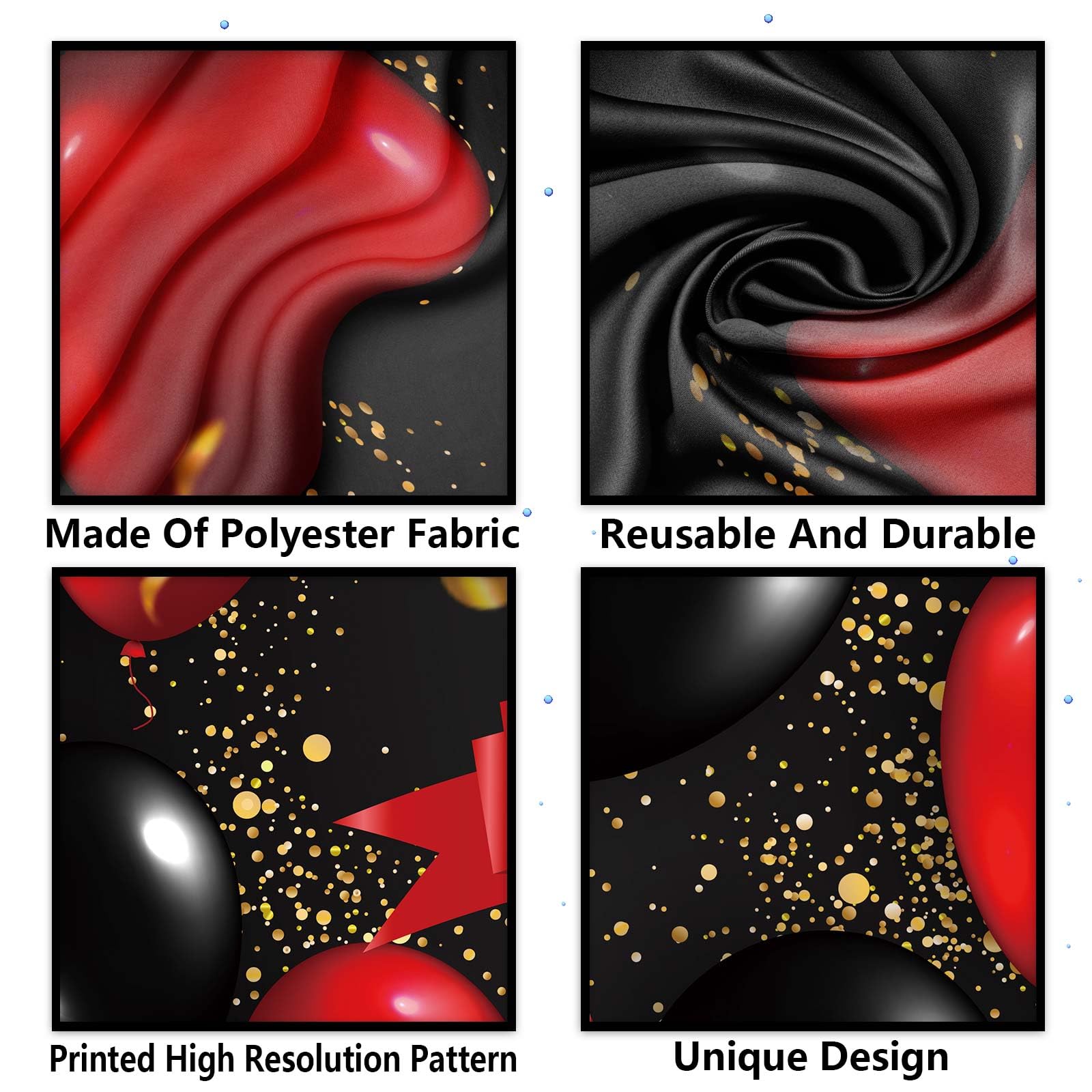 Happy 23Rd Birthday Red And Black Banner Backdrop Decorations Balloons Theme Decor For Girls Women Princess 23 Years Old Birthda