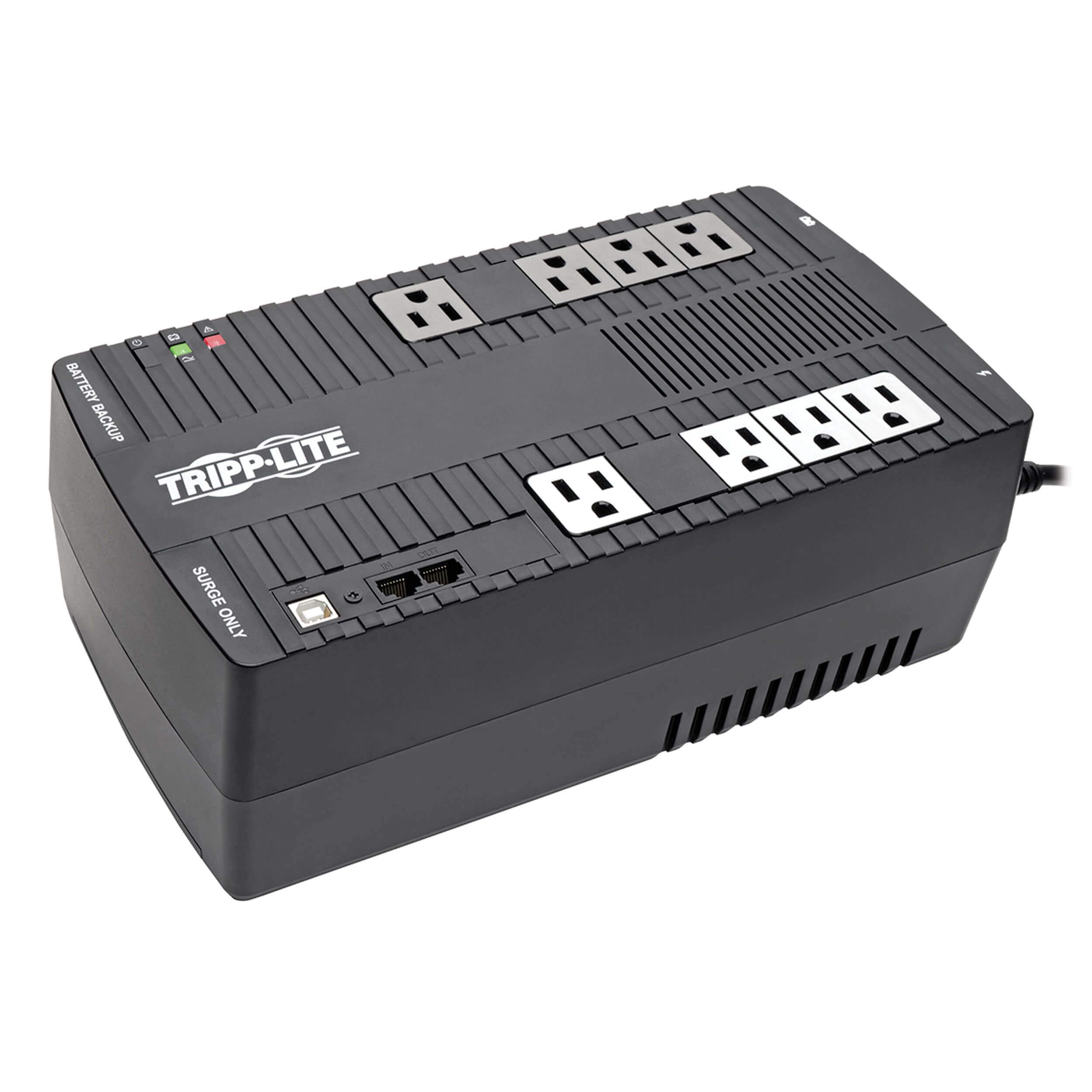 TRIPP LITE AVR750UTAA 750VA 450W UPS Desktop Battery Back Up Compact with AVR 120V USB/RJ11/TAA/GSA, 12 Outlets