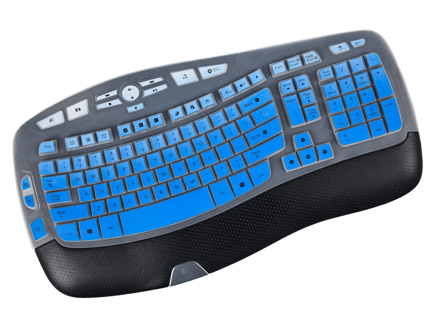 Keyboard Cover For Logitech K350 Mk550 Mk570 Wireless Wave Keyboard, Ultra Thin Silicone Keyboard Protector For Logitech K350 Mk