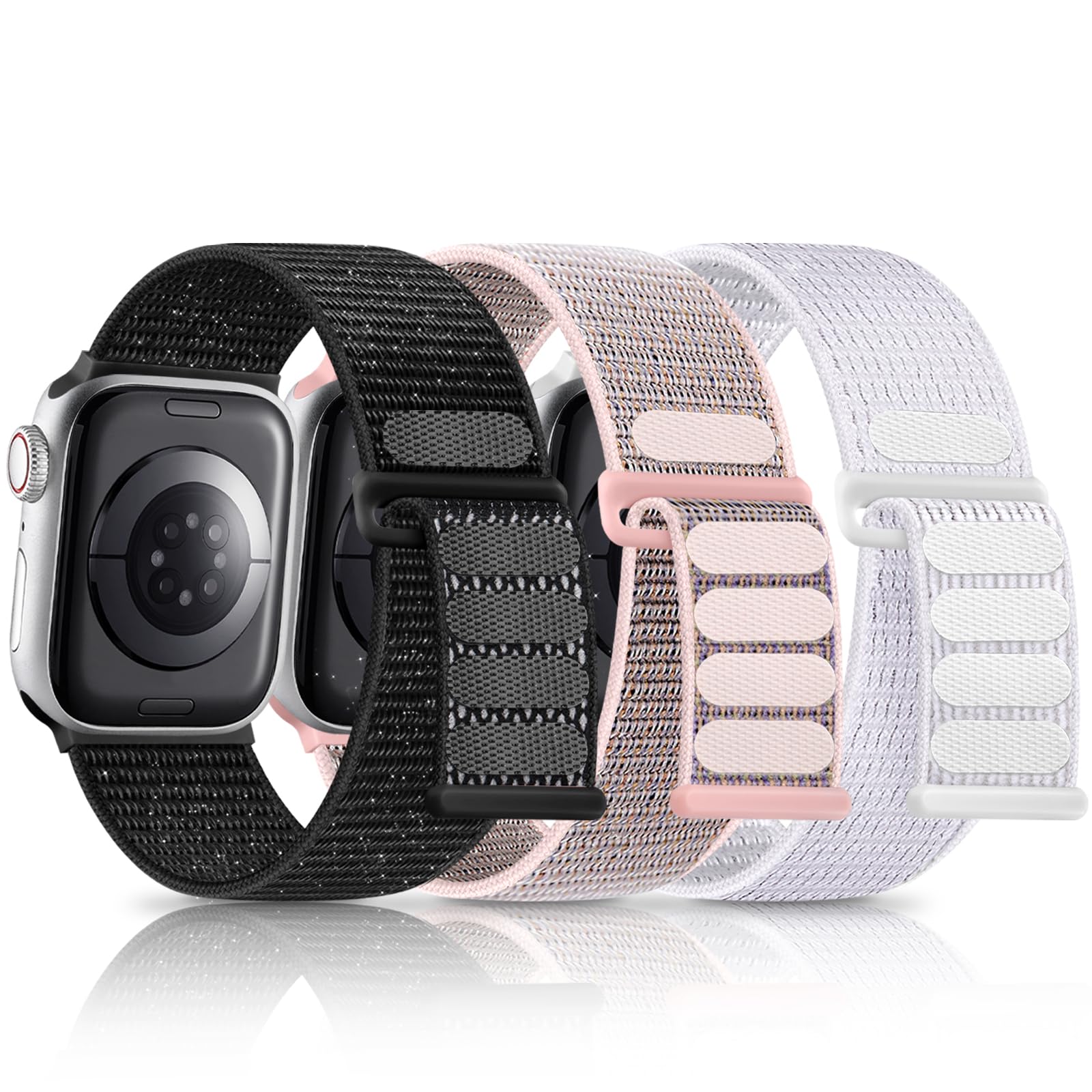 Sport Loop Bands Compatible With Apple Watch 44Mm 42Mm 45Mm 49Mm 38Mm 40Mm 41Mm Band, Woven Nylon Strap Iwatch Ultra Series 9 8