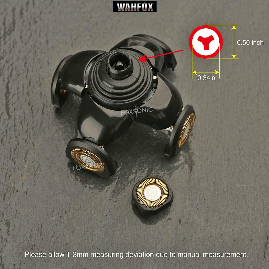 Wahfox Universal 3 Pcs 5 Blades Shaver Heads For Head Shaver And Other Brands Head Shaver