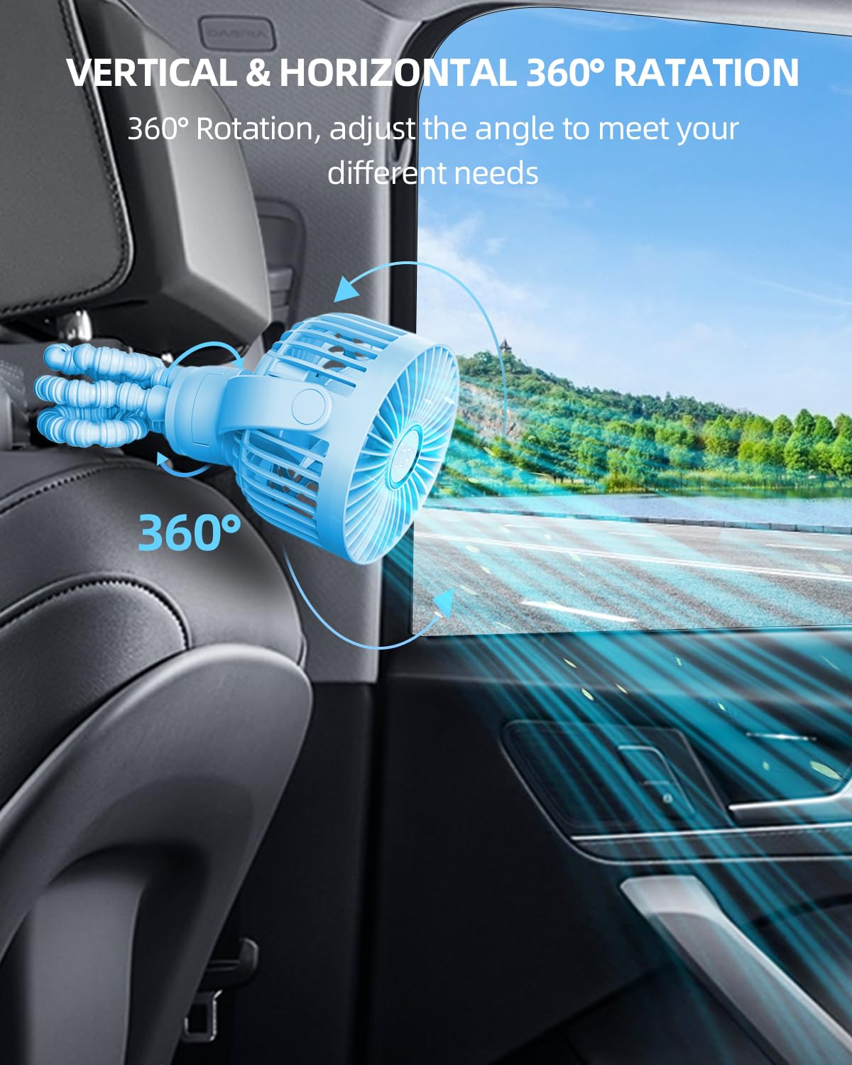 Kidee Stroller Fan, Portable Fan, Mini Baby Fan Battery Powered, Led Display With 3 Speeds, Small Clip On Fan Desk Fans Usb Rech