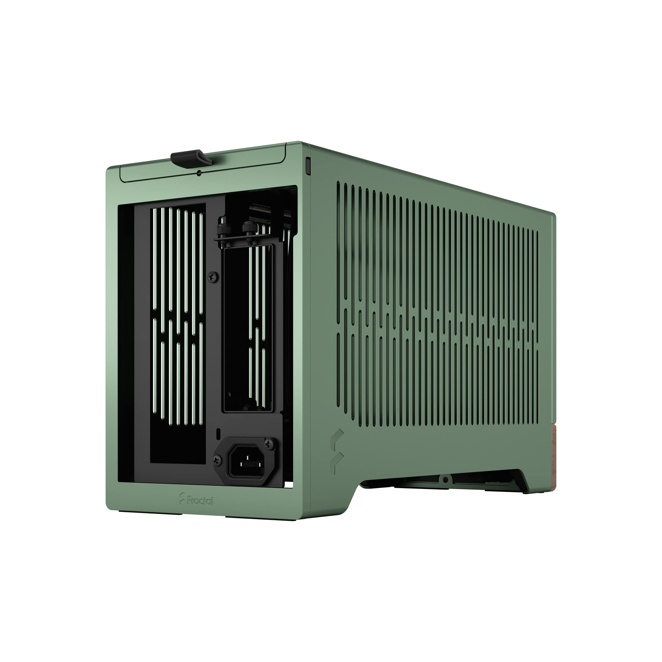 Fractal Design Terra Jade   Wood Walnut Front Panel   Small Form Factor   Mini Itx Gaming Case   Pcie 4.0 Riser Cable   Usb Type