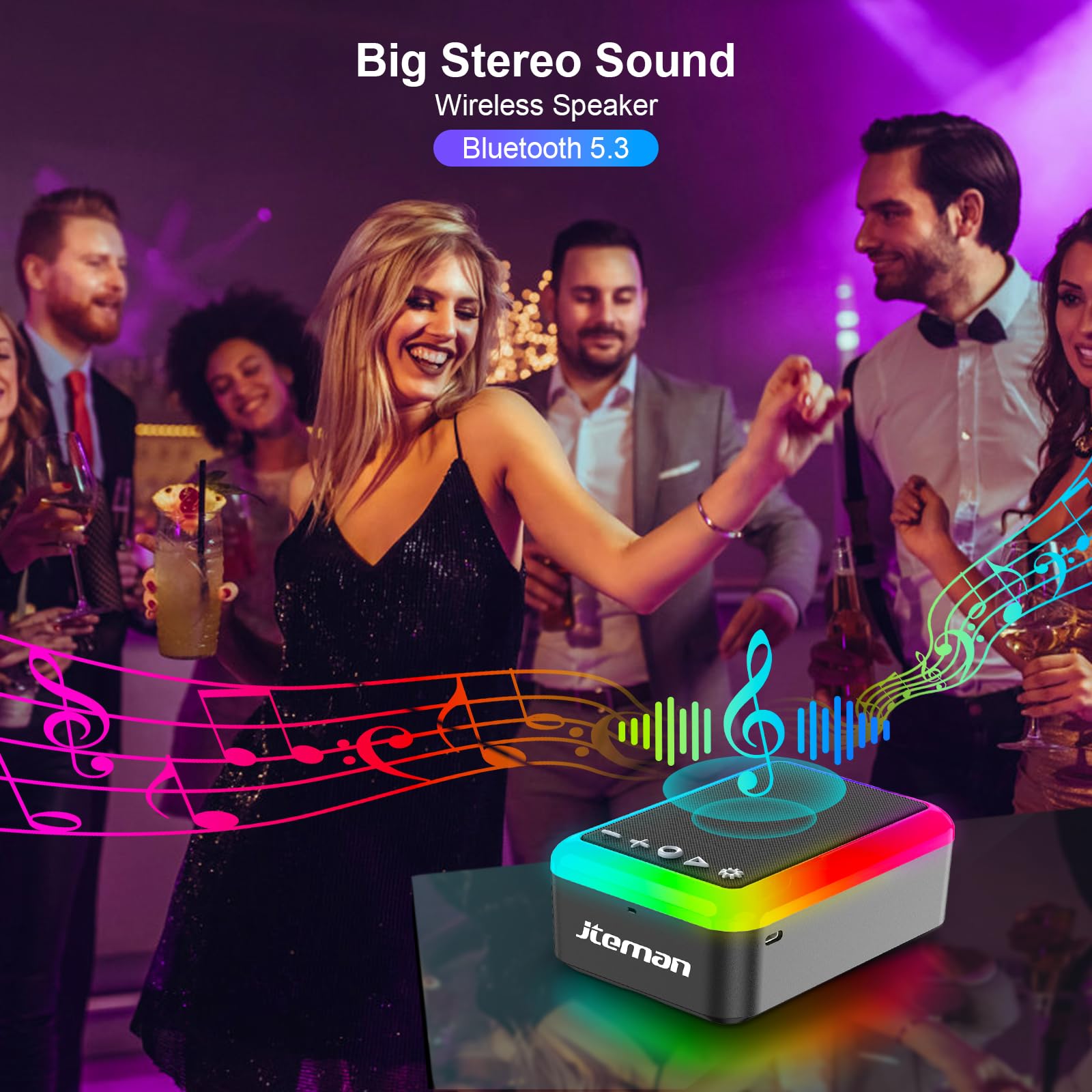 Gifts For Men Women, Cell Phone Stand With Bluetooth Speaker And Light, Portable Lanyard, Cool Tech Gifts For Dad Mom Husband, U