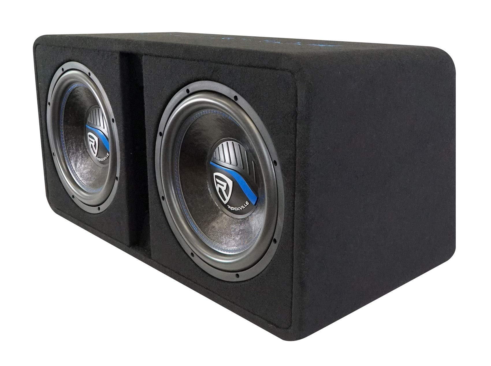 Rockville Dv12K52 Dual 12 K5 2800W Car Subwoofers+Vented Sub Enclosure Box/2Ohm
