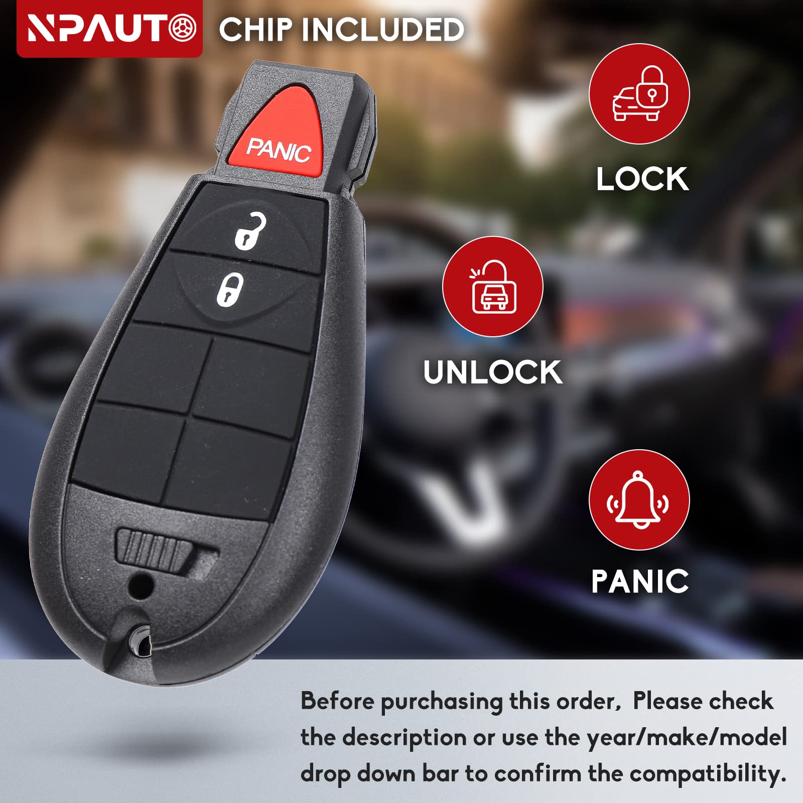 Npauto Key Fob Fobik Replacement For Dodge Ram 1500 2013 2021, Ram 2500 3500 4500 5500 2013 2014 2015 2016 2017 2018 Truck Keyle