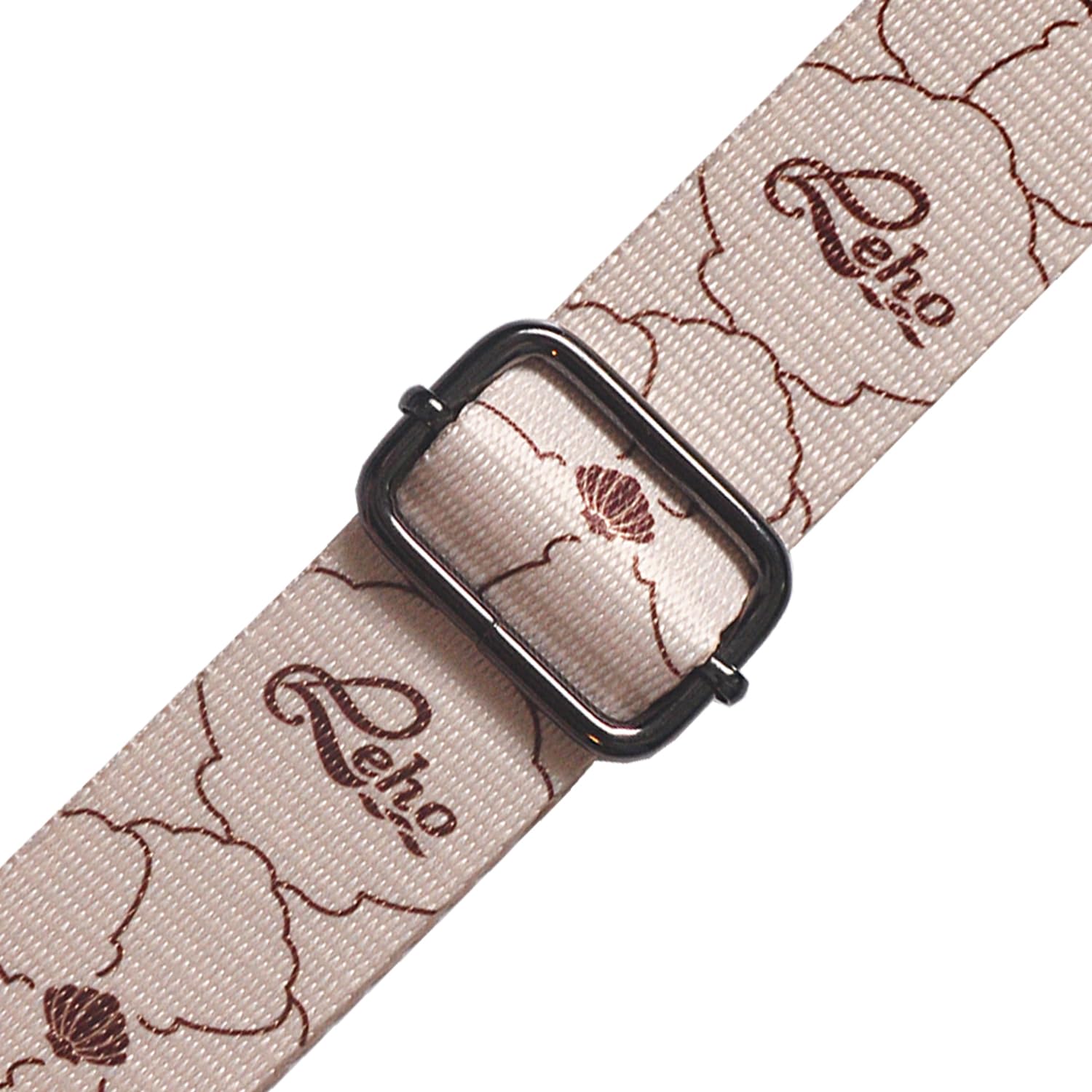 Farcaya Ukulele Strap Hawaiian Style Soprano Concert Tenor Baritone Uke Music Instrument Accessories Neck Tie Lock Button (Beige