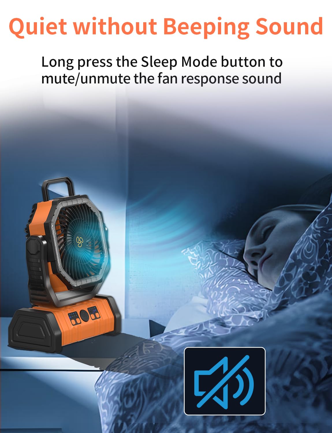 Eeifo Battery Operated Fan Portable Battery Powered Camping Tent Fan With Led Lantern Light 20000Mah Rechargeable, Oscillating,