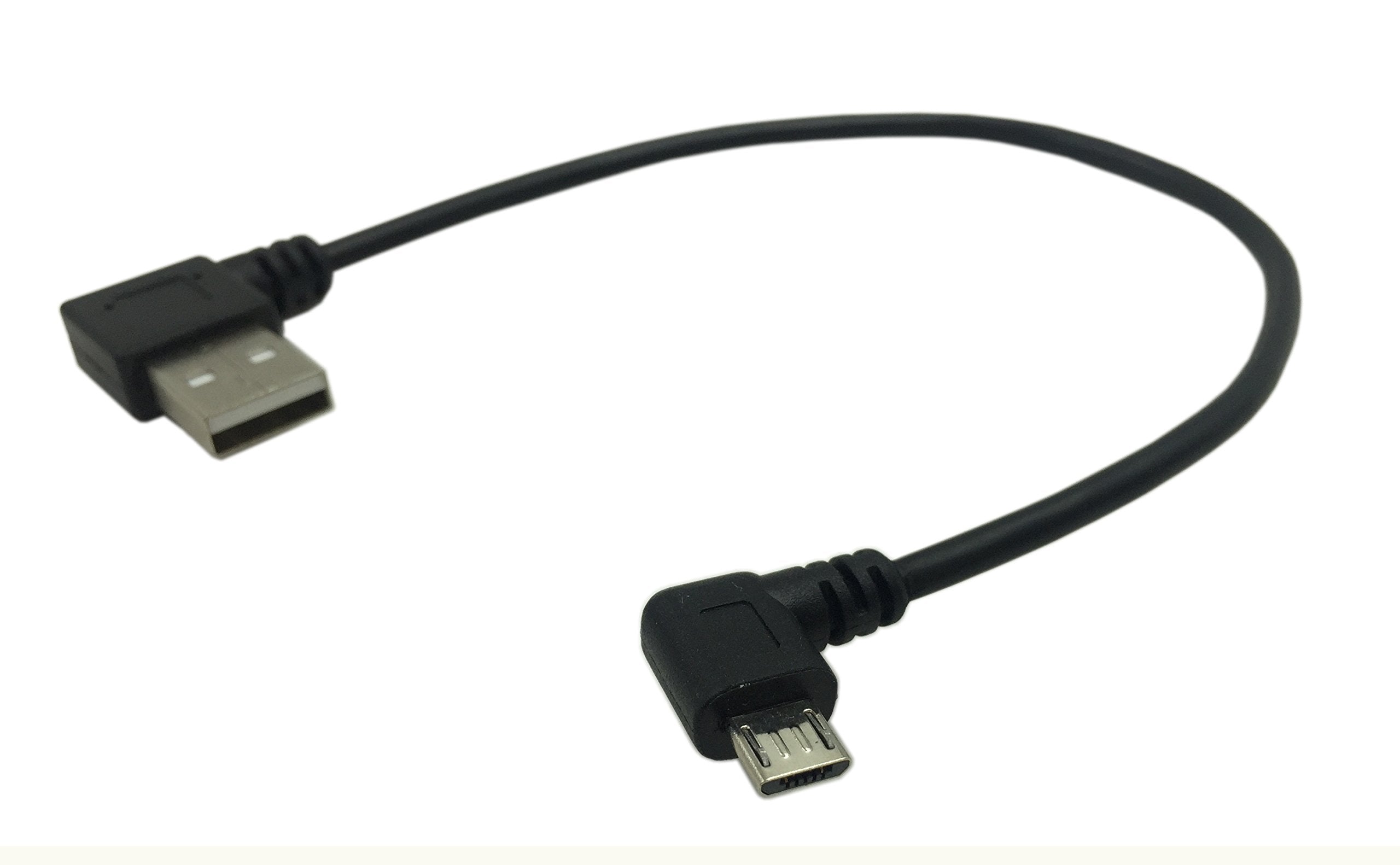 Cerrxian 9Inch Micro Usb Cable Combo Left & Right Angle Micro Usb 5 Pin Male To Usb 2.0 Type A Right Angle Male Data Sync And Ch