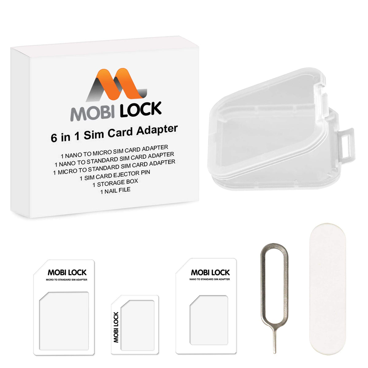 6 In 1 Sim Card Adapter Kit (Micro, Nano And Standard Sim) Compatible With All Iphones (15, 14, 13, X, Pro And All Iphone Series
