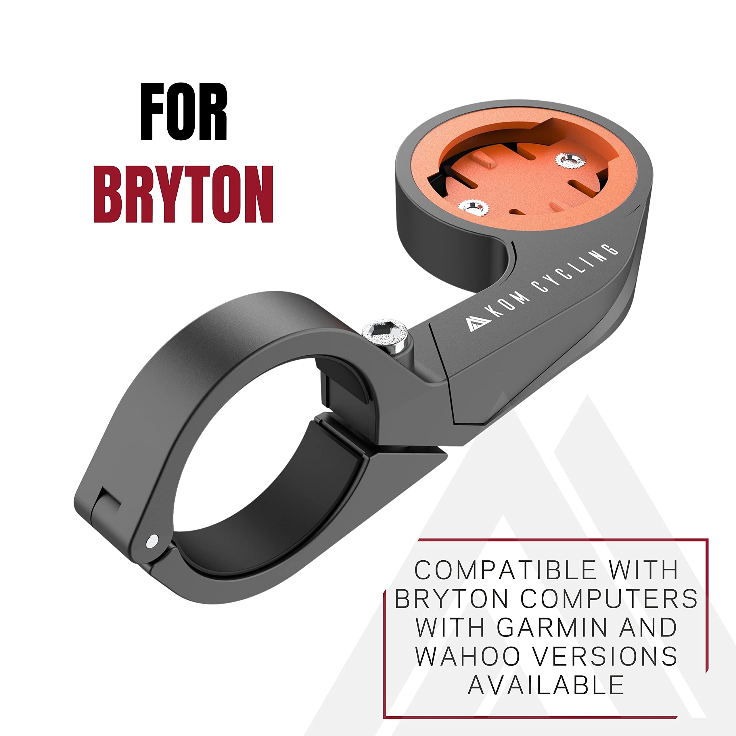 Kom Cycling Bryton Mount Compatible With Multiple Bryton Computers Including The Bryton Ryder 15, 10, Aero 60, 310, 330, 410, 42