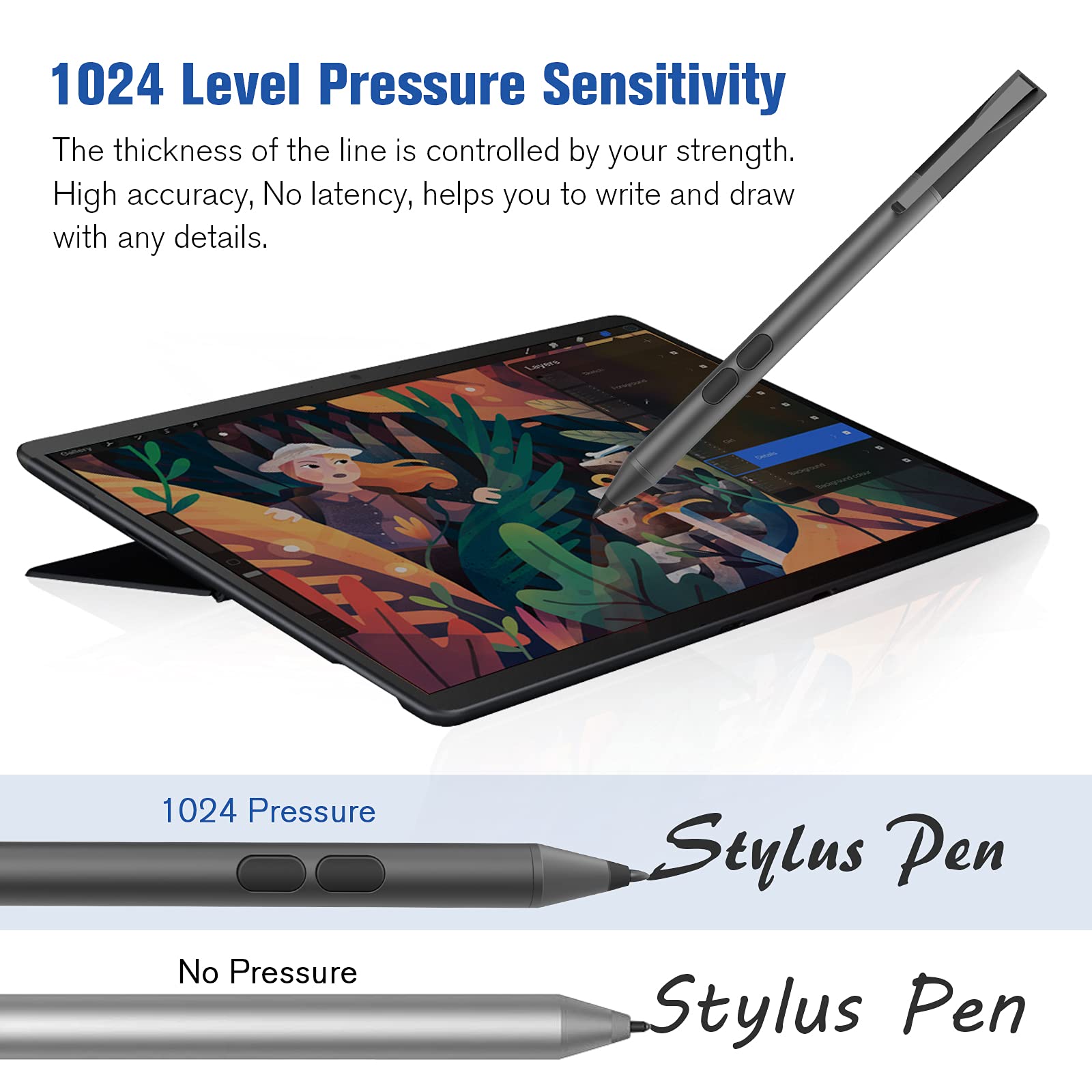 Pen Stylus For Surface Pro 9/8/X/7+/6/5/4/3/Surface 3, Surface Go 3/2/1, Surface Laptop/Studio/Book 4/3/2/1 With Palm Rejection,
