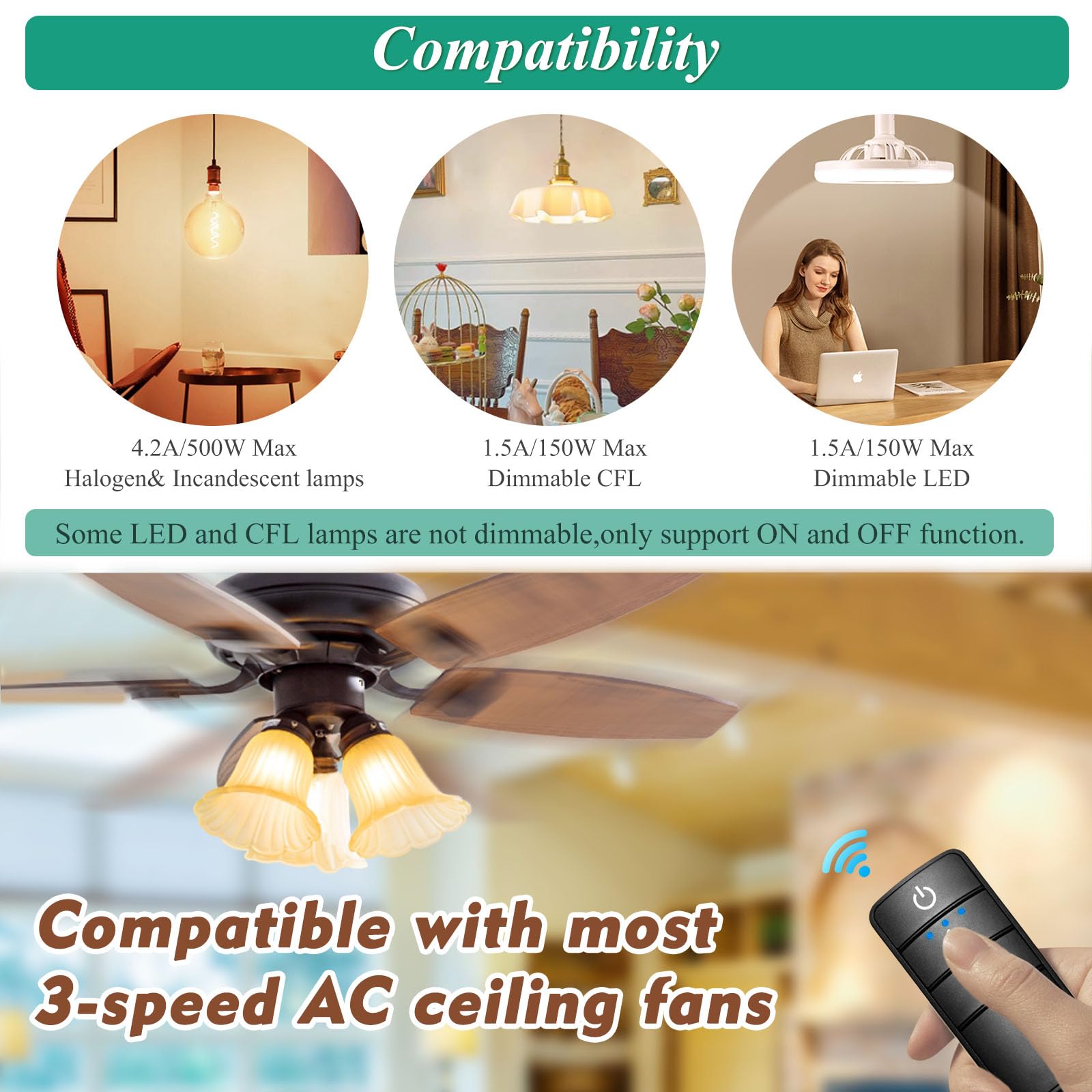 Hampton Bay Universal 3 Speed Ceiling Fan Remote Control Kit Replacement For Hampton Bay Home Decorators Collection Hunter   Wal