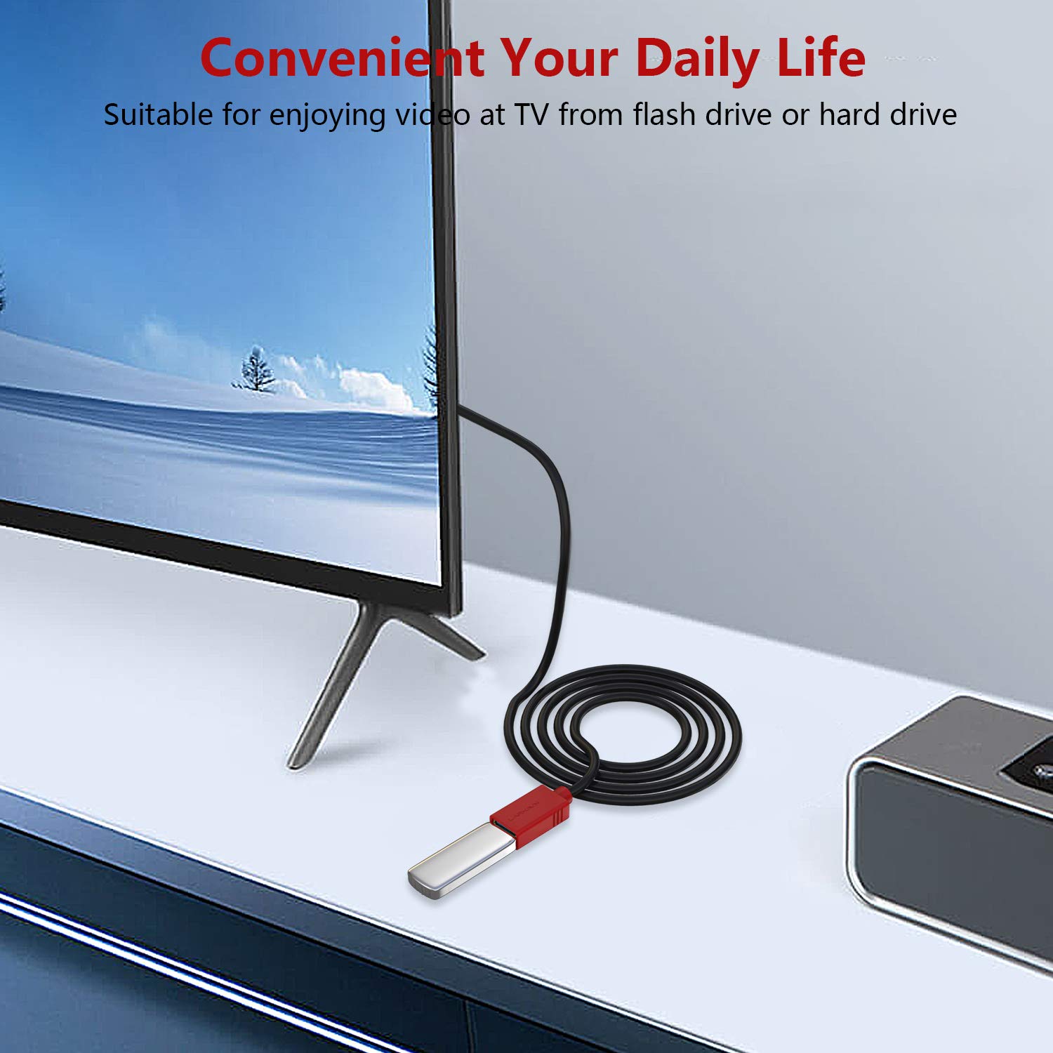 Larxavn Usb Extension Cable 25 Ft, Usb 3.0 Extension Cable Usb Extension Cord Long Usb Extension Cable For Printer, Webcam, Game