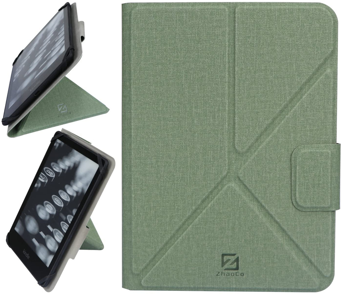 Zhaoco Universal Case Cover For 6'' 6.8'' Inch Ereaders Ebook Vertical And Horizontal Viewing   Green
