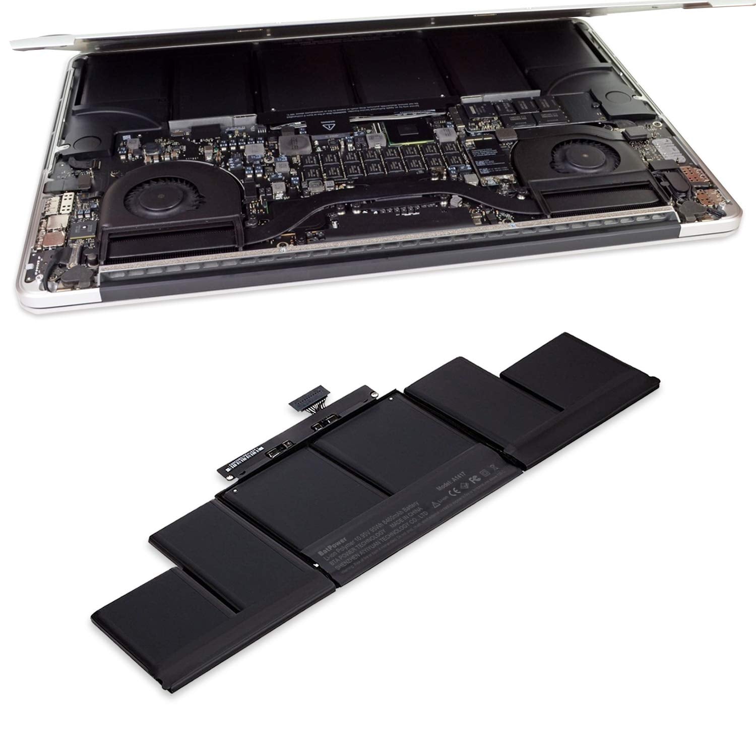 Batpower A1417 Replacement Laptop Battery For Apple Mid 2012 Early 2013 Macbook Pro 15 Inch Retina A1398 Emc 2512 Emc 2673 Batte