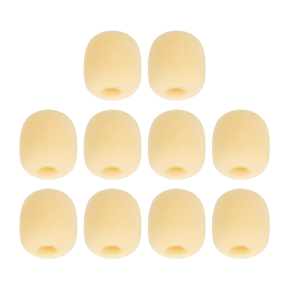 Bqlzr 8Mm Dia Yellow Wind Shield Mic Sponge Cover For Loudspeaker Lapel Microphone Headset Microphone Ey M02 Pack Of 10