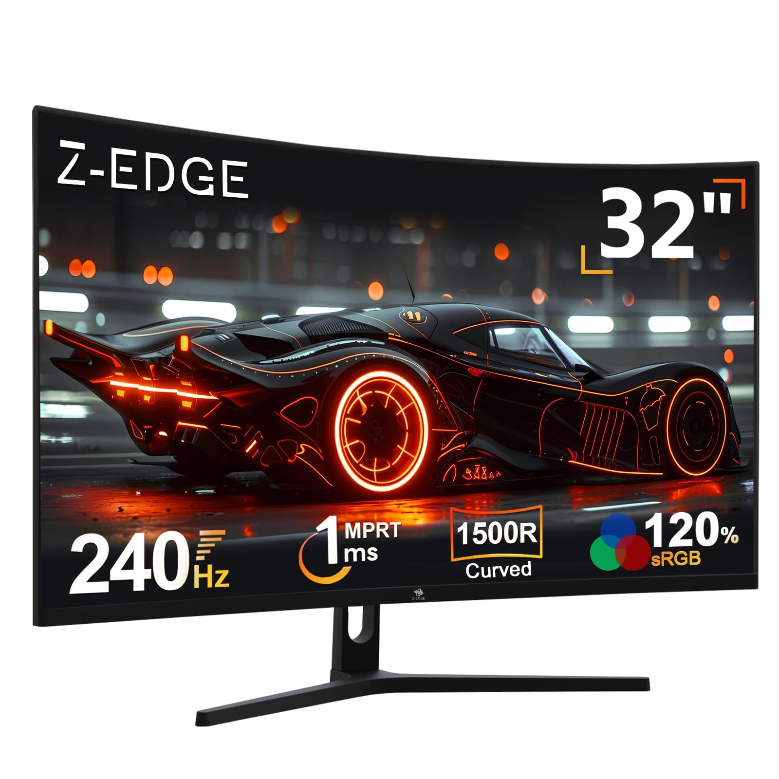 Z Edge Ug32P 32 Inch Curved Gaming Monitor 16:9 1920X1080 240Hz 1Ms Frameless Led Gaming Monitor, Amd Freesync Premium Display P