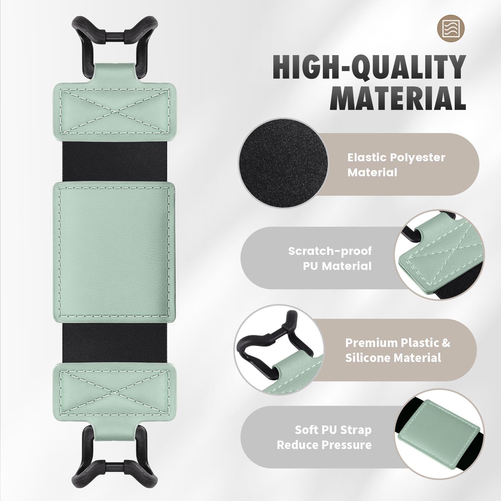 Moko Soft Hand Strap For 6 8'' Kindle Ereaders Fire Tablet Kindle/Kobo/Voyaga/Lenovo/Sony Kindle E Book Tablet, Black High Elast