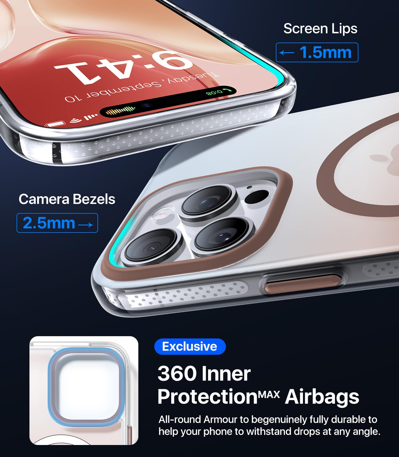 Shiiuou Strong Magnetic For Iphone 16 Pro Case, Skin Friendly [Compatible With Magsafe] [Military Grade Test Protection]Never Ye