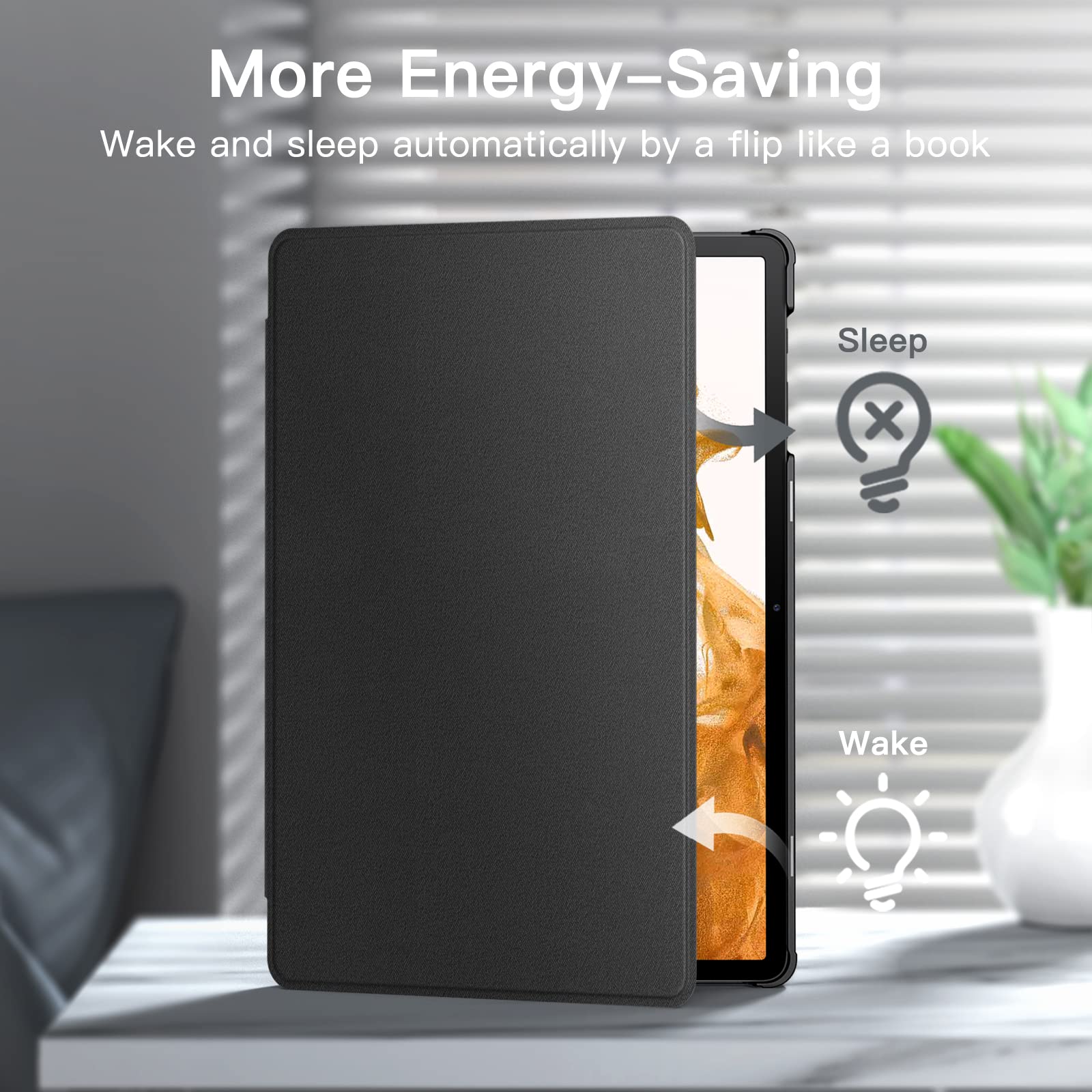 Jetech Case For Samsung Galaxy Tab S8 2022/S7 2020 11-Inch With S Pen Holder, Slim Folio Stand Protective Tablet Cover, Multi-An