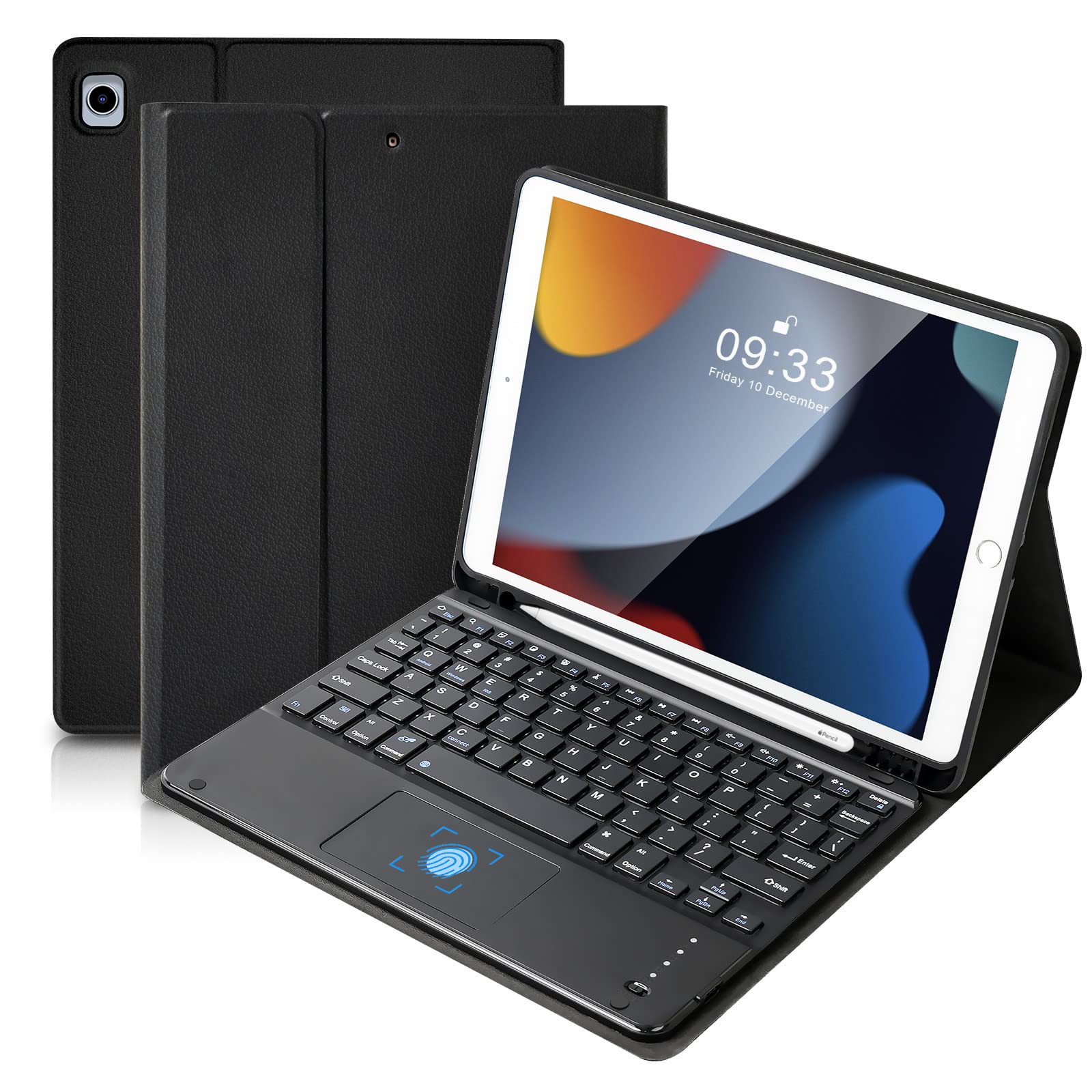 Soppy Keyboard Case With Touchpad For Ipad, Bluetooth Keyboard For Ipad 9Th /8Th /7Th Generation 10.2 Inch, Ipad Air 3, Ipad Pro