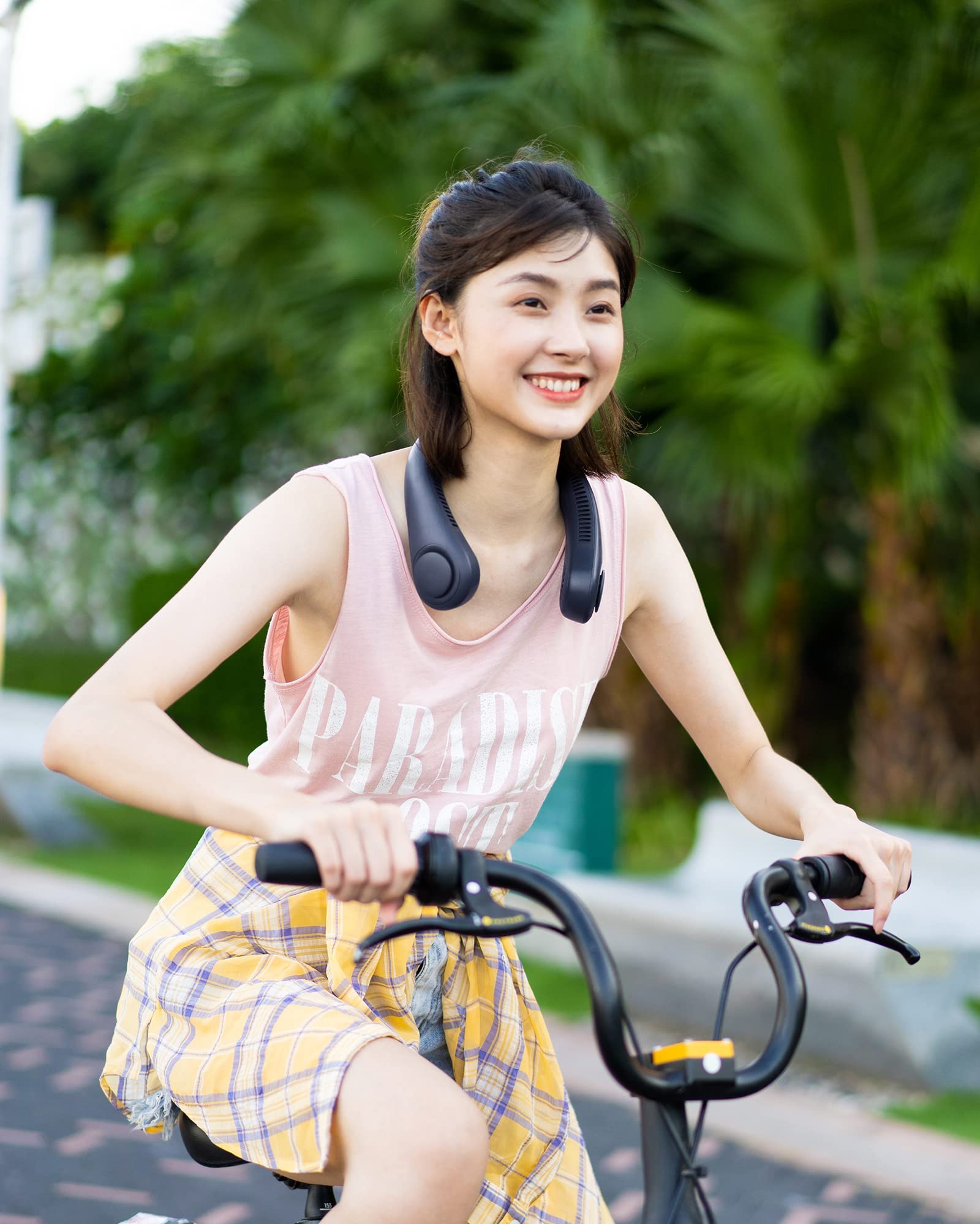 Jisulife Neck Fan, Personal Wearable Fan, Portable Bladeless Fan, 3 Speeds Rechargeable, Battery Operated Neck Fan For Men Women