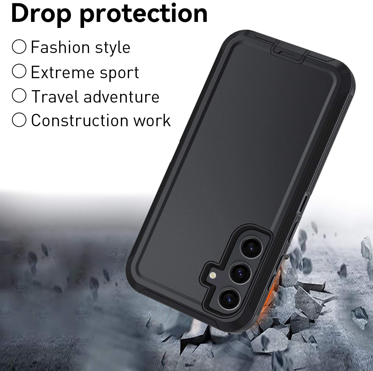 Muitq For Samsung Galaxy A36 Case, A36 5G Heavy Duty Case,[Glass Screen Protector] [Military Grade Protective ] [Shockproof] [Dr