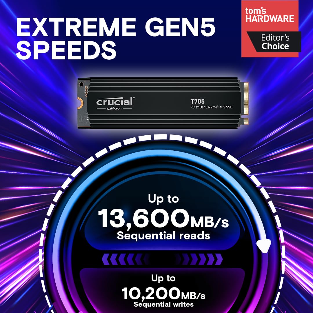 Crucial T705 1Tb G5 Ssd Hs