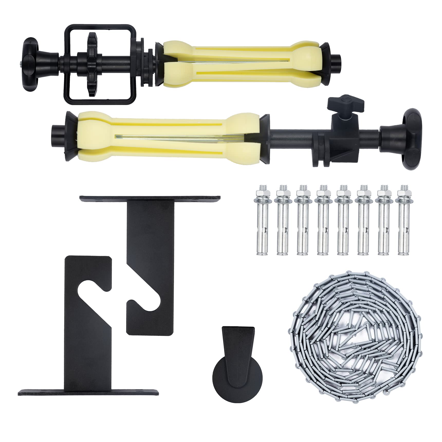 Goshoot Photography 1 Roller Backdrop Wall Mounting Manual Background Support System With 1 Chain 2 Single Hooks 2 Expand Rods 8