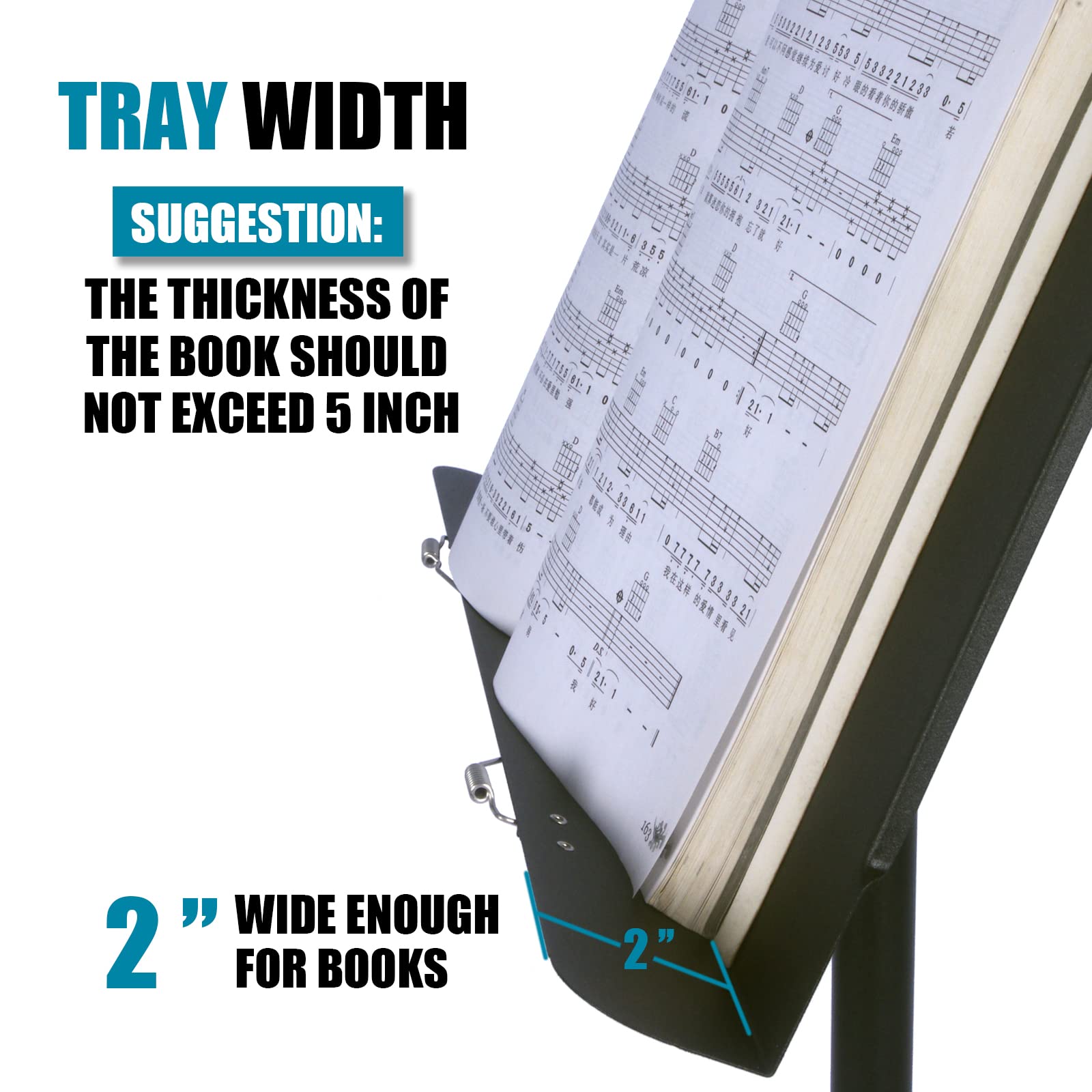 Gleam Sheet Music Stand   Full Metal With Carrying Bag, Phone Holder, Sheet Music Folder And Clip, 5 In 1 Desktop Book Stand