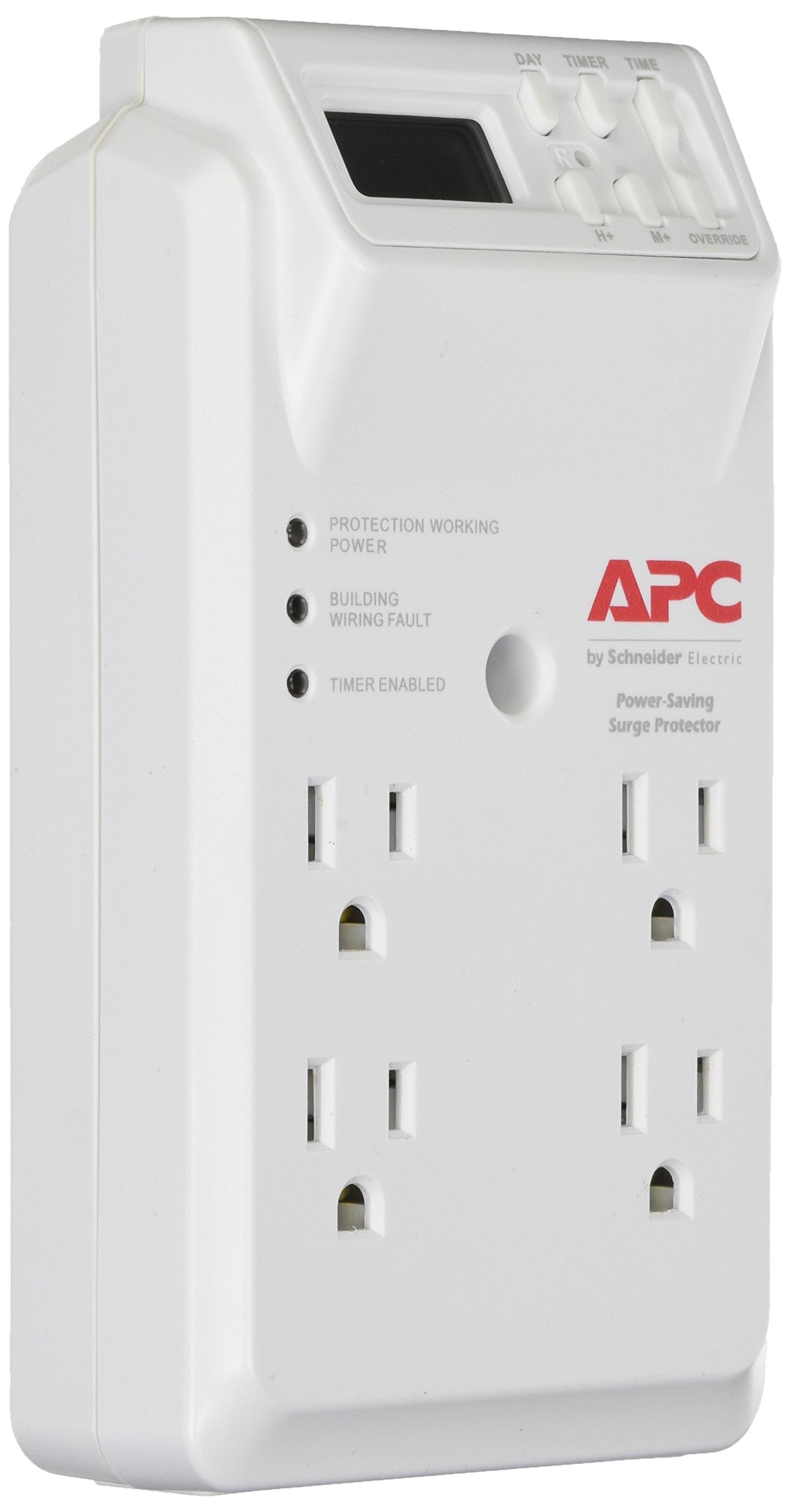 Apc P4Gc 4 Outlet Energy Saving Surge Protector Wall Tap With Lcd Timer