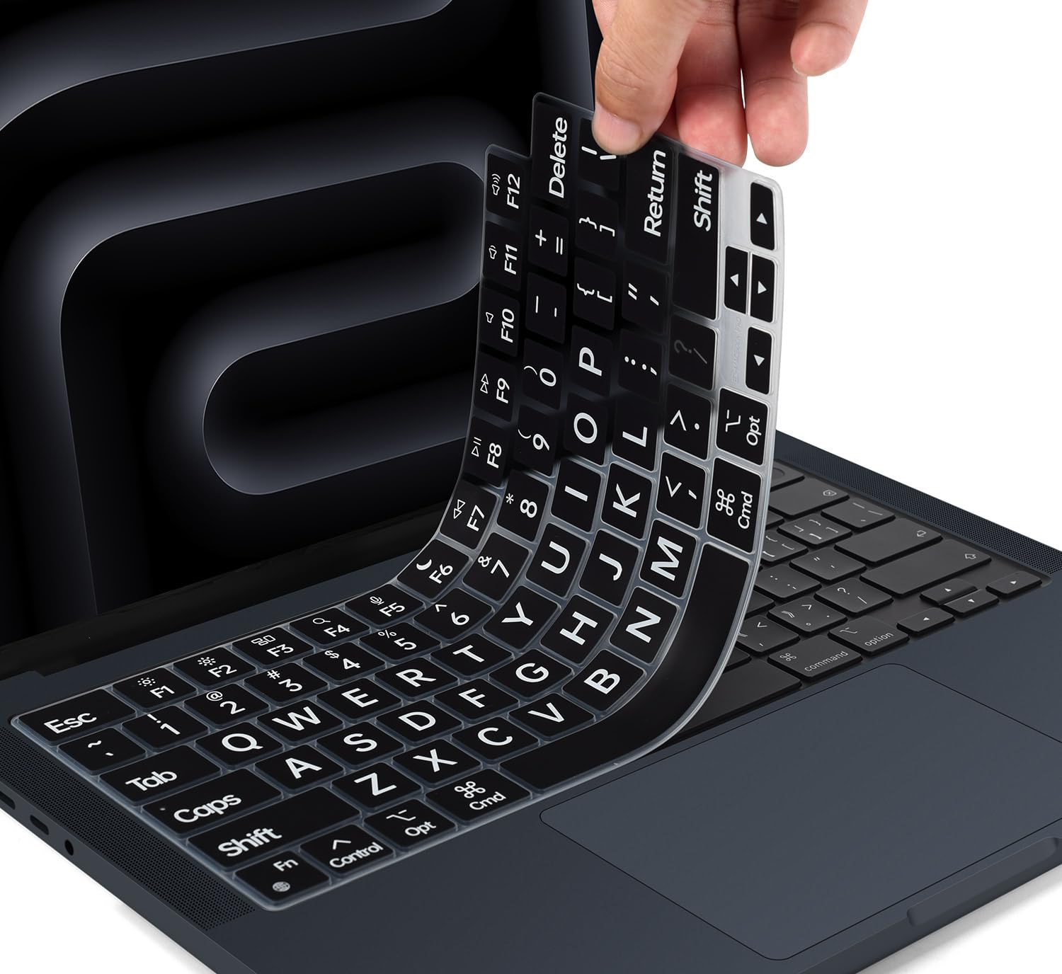 Casebuy Large Print Keyboard Cover For 2024 2021 M3/M2/M1 Pro/Max Macbook Pro 14'' 16'' A2918 A2992 A2779 A2442 A2991 A2780 A248