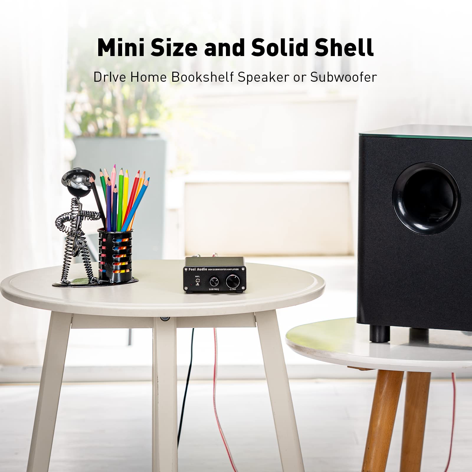 Fosi Audio M04 Subwoofer Amplifier For Home Theater Mono Channel Digital Class D Integrated Power Amp For Passive Speakers Subwo