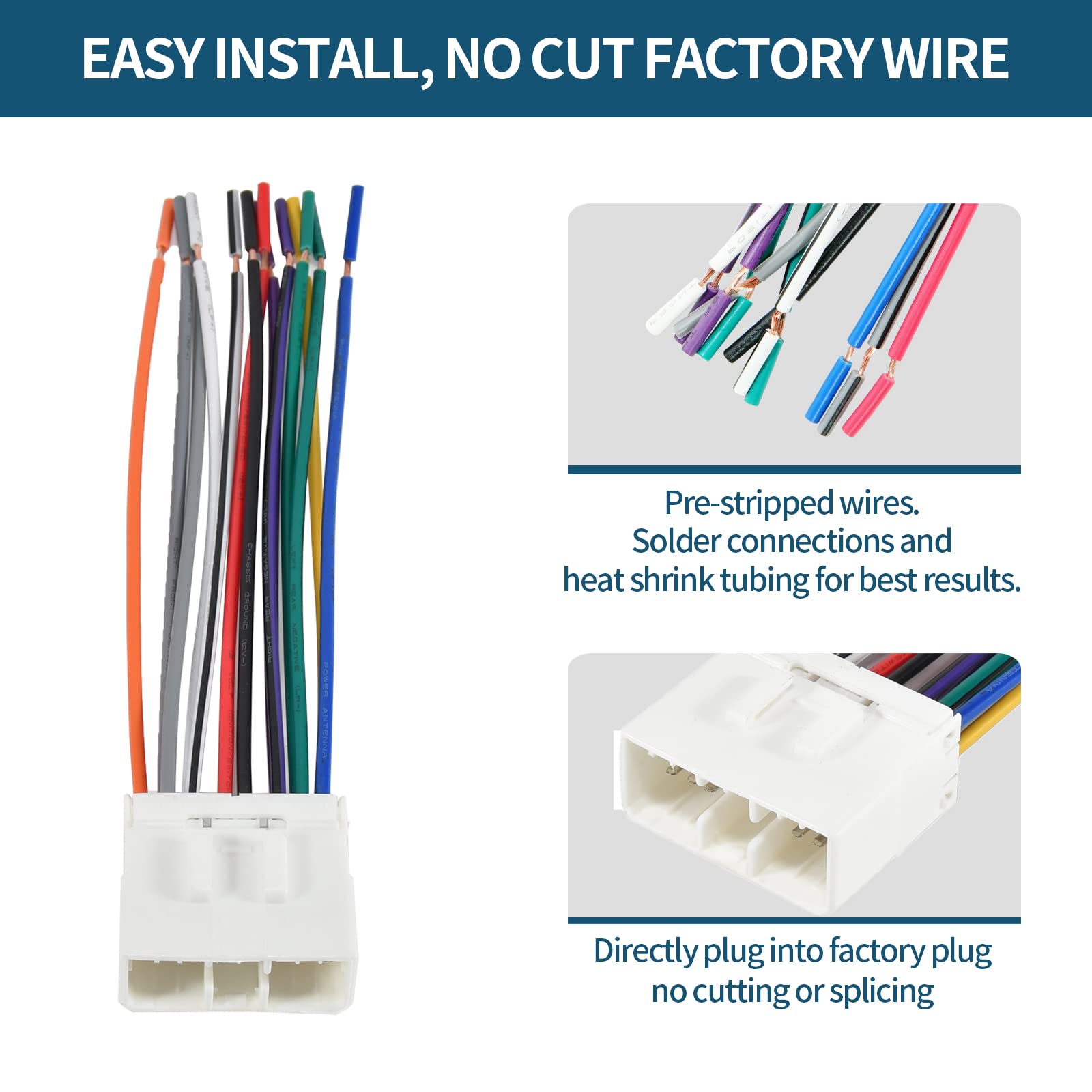 Red Wolf Car Radio Wiring Harness Antenna Adapter Connector Compatible With 1997 2007 Subaru Impreza Outback Forester Wrx Legacy Mount Aftermarket Stereo Cd Player