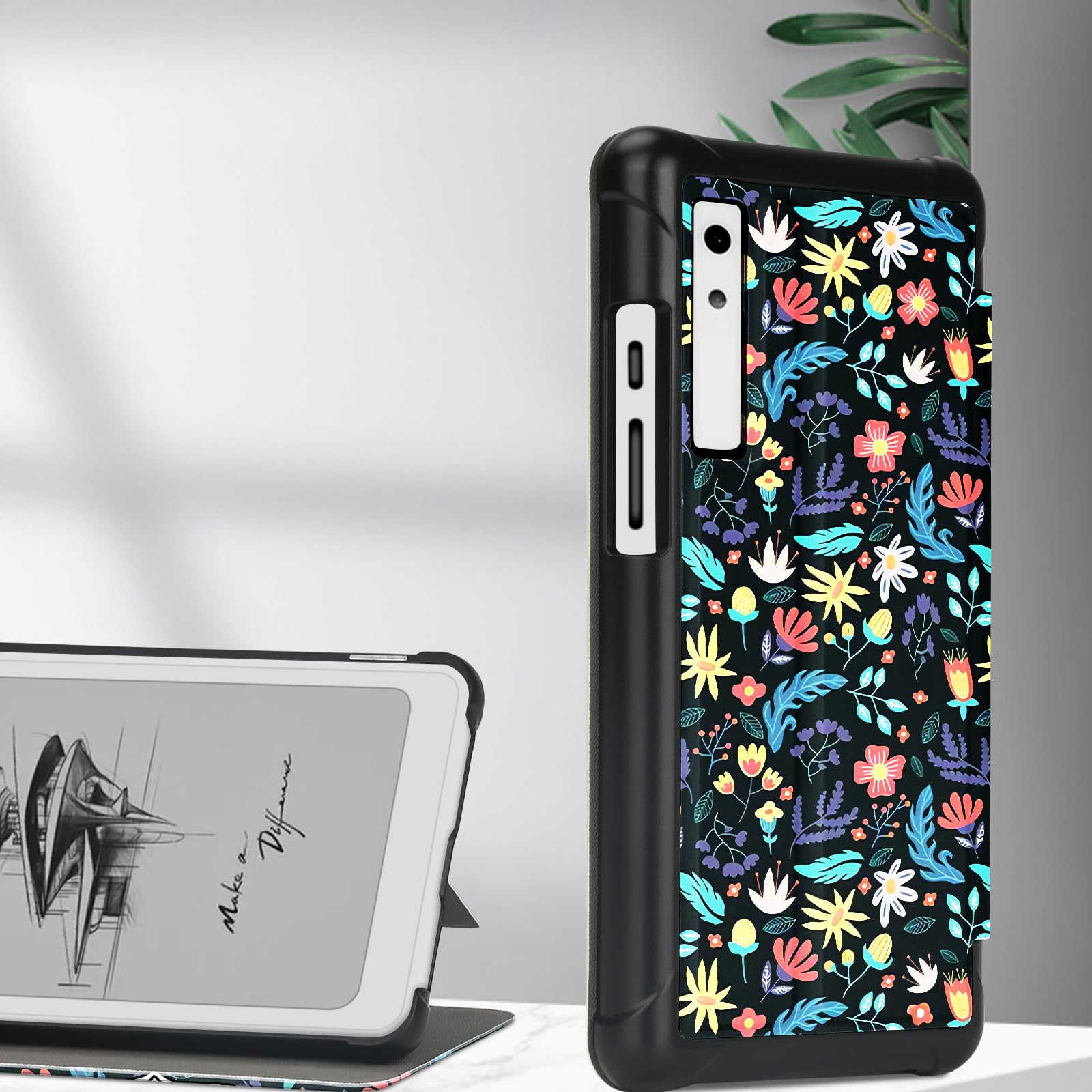 Qiofearth Case For Onyx Boox Palma 6.13'' Back Cover,New Lightweight Pu Leather Cover,And Water Safe, Foldable Protective Cover,