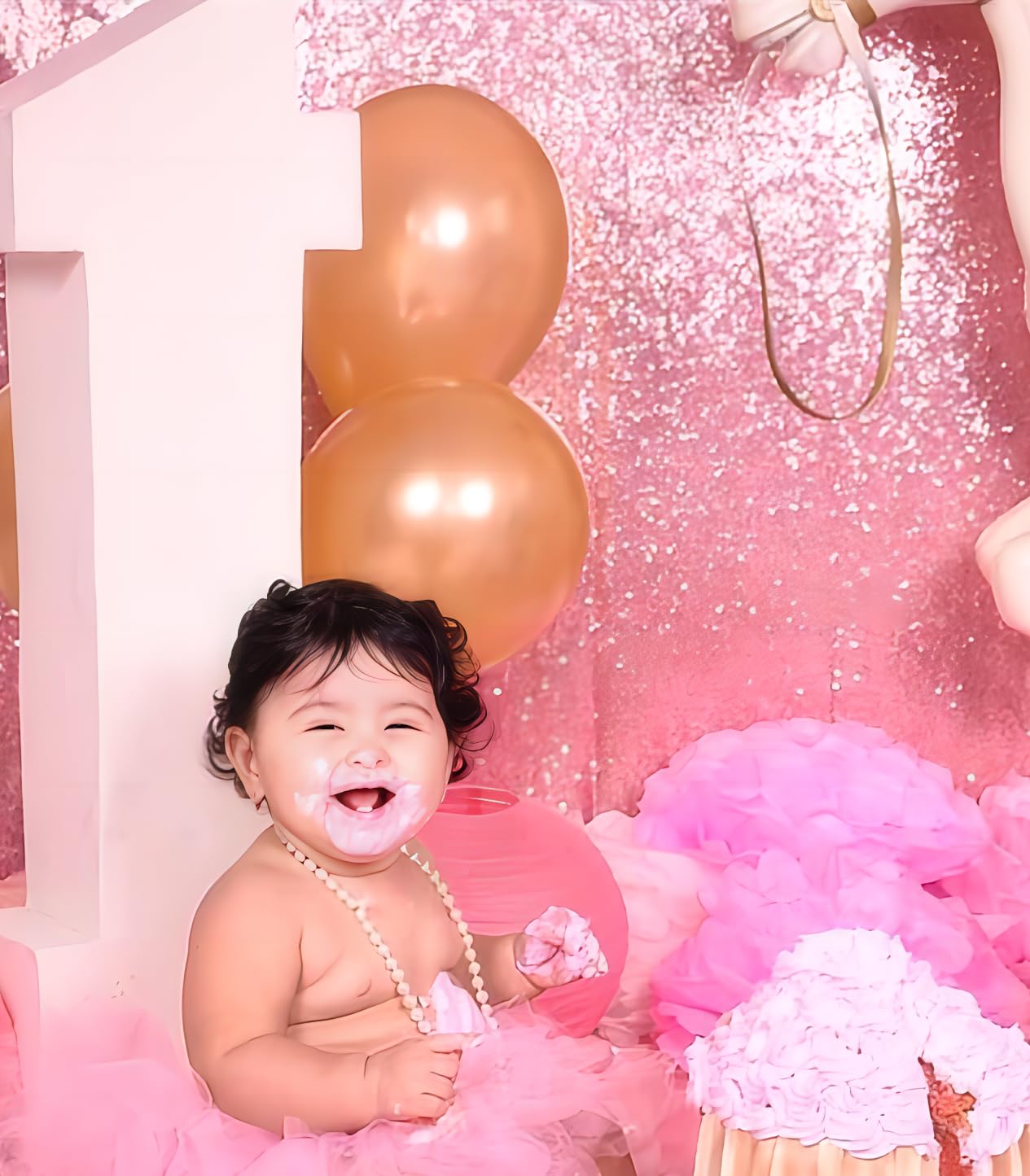 Shidianyi 4Ftx6Ft Fuchsia Pink Sequin Photo Backdrop, Wedding Photo Booth,Photography Background (Fuchsia Pink)