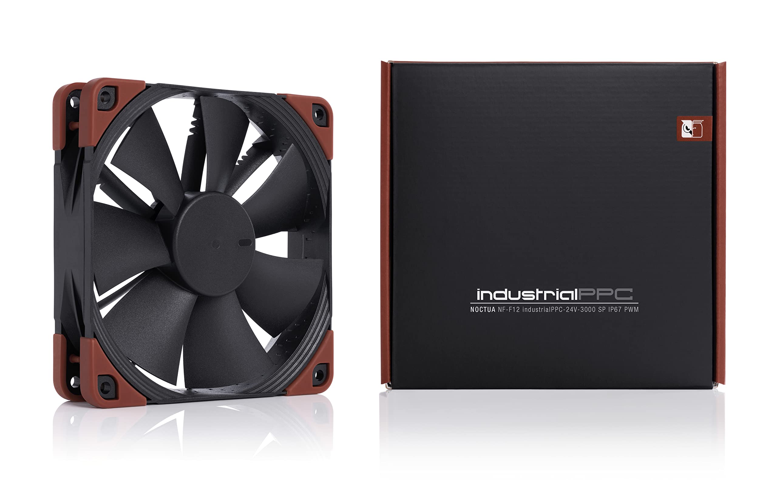 Noctua Nf-F12 Ippc-24V-3000 Sp Ip67 Pwm, Heavy Duty Cooling Fan, 4-Pin, 3000 Rpm, 24V Version (120Mm, Black)