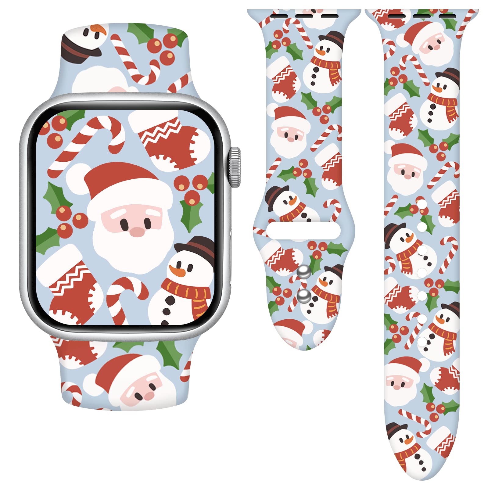 Merry Christmas Snowman Watch Band Compatible With Apple Watch Band 38Mm 40Mm 41Mm 42Mm 44Mm 45Mm 49Mm For Women Men, Happy Chri