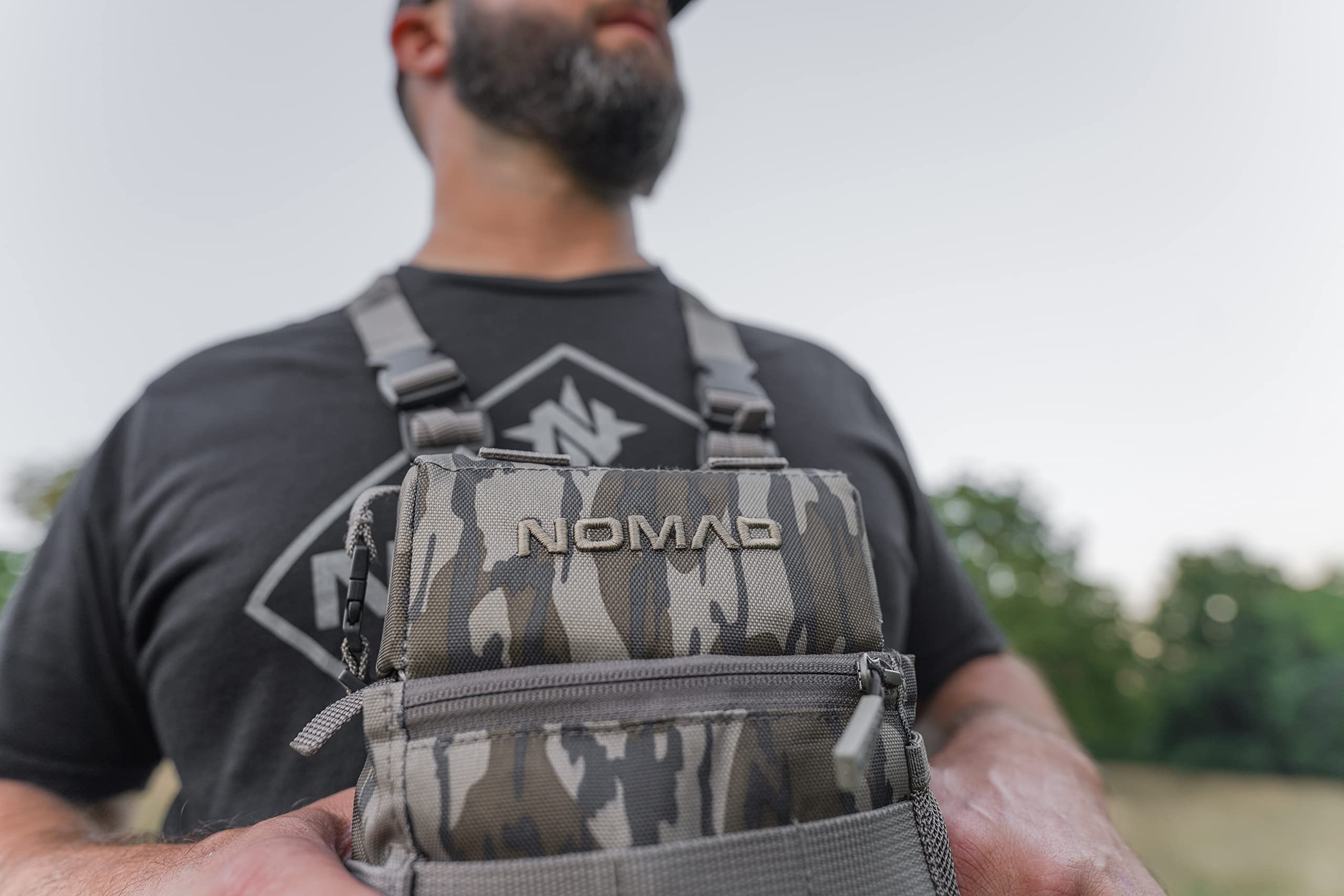 Nomad Bino Harness, Adjustable Binocular Storage With Magnetic Flap Closure
