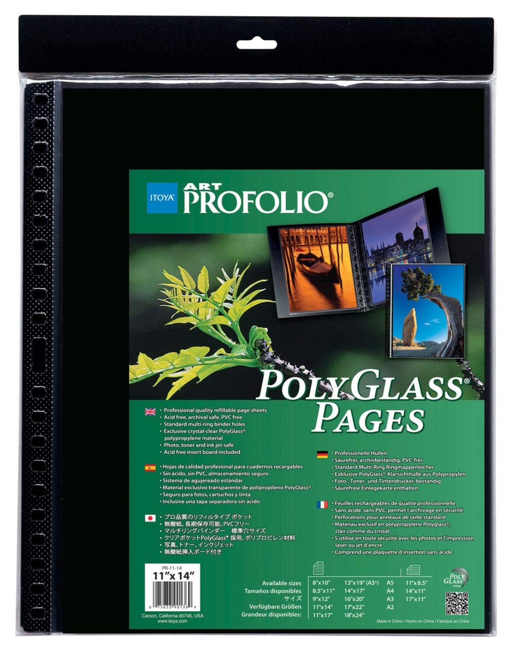 Itoya Polyglass Refills For Poster Size Multi Ring 18X24 Albums   18X24