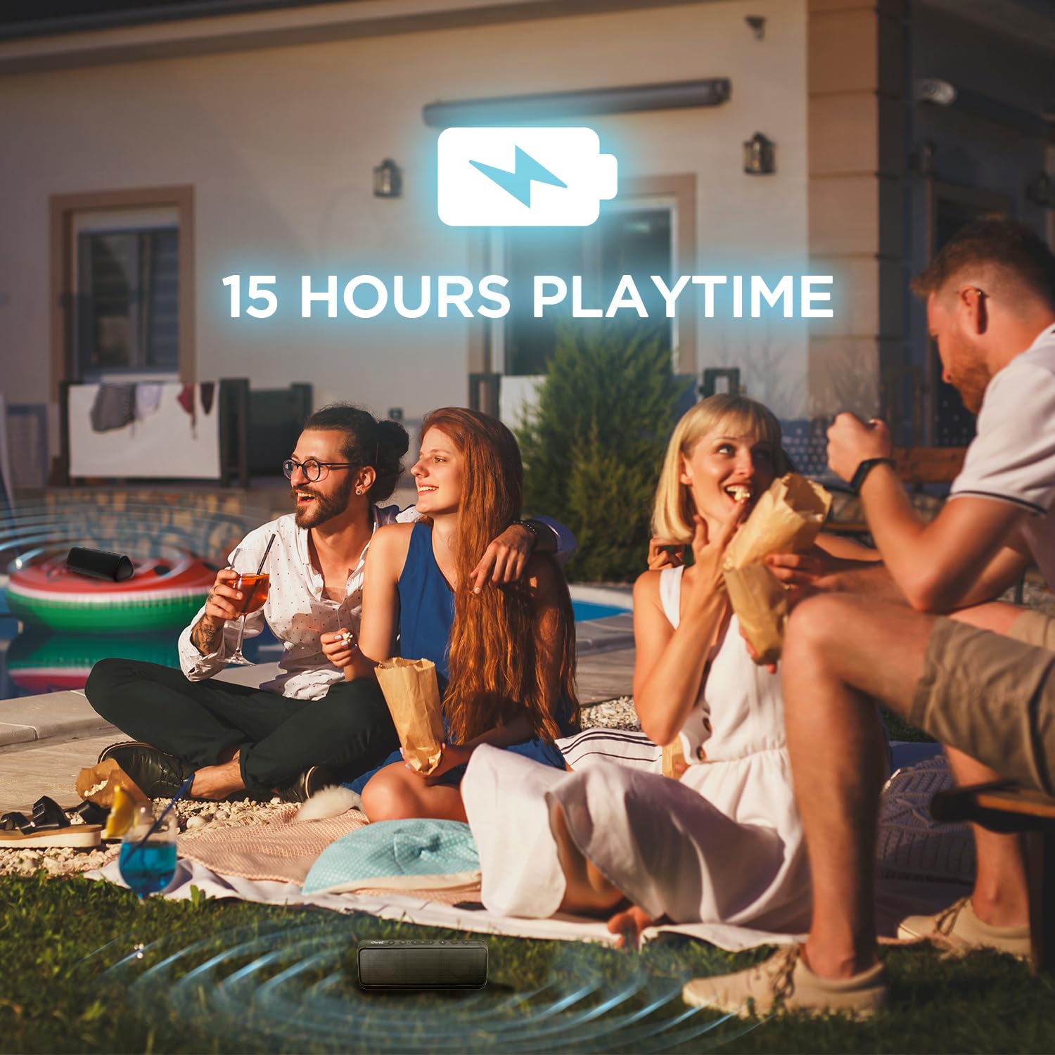 Oontz Angle 3 Pro Dual Edition Bluetooth Speaker, Two Speaker Edition, 21 Watts, Exceptional Sound & Bass, 100Ft Wireless Range,