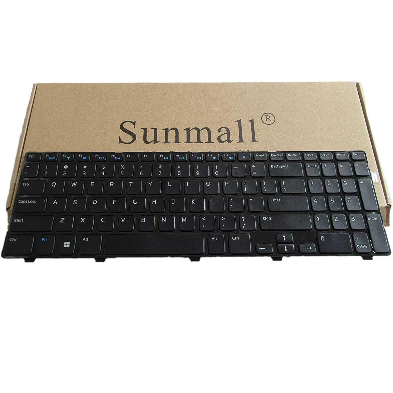 Sunmall Laptop Keyboard Replacement Without Backlit Compatible With Inspiron 15 3521 3537 15V 1316 15R 3521 3537 5521 5528 5537