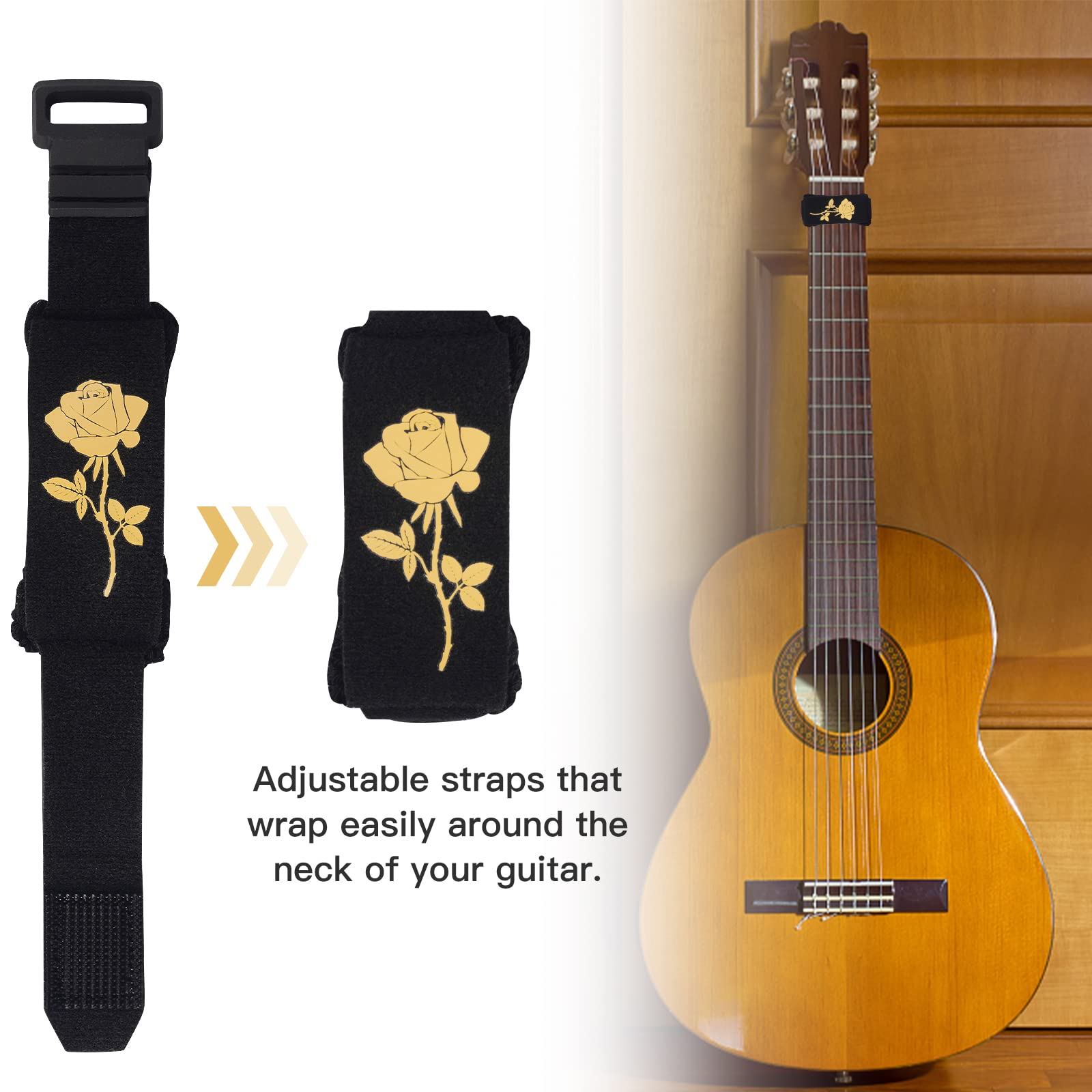 Guitar Bass String Muter Noise Reducer Dampener Universal Guitar Fretboard Muting Wraps Fit For 6 String Guitar, 4 String Bass